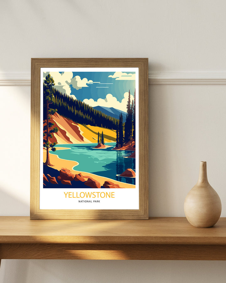 Yellowstone National Park Travel Poster