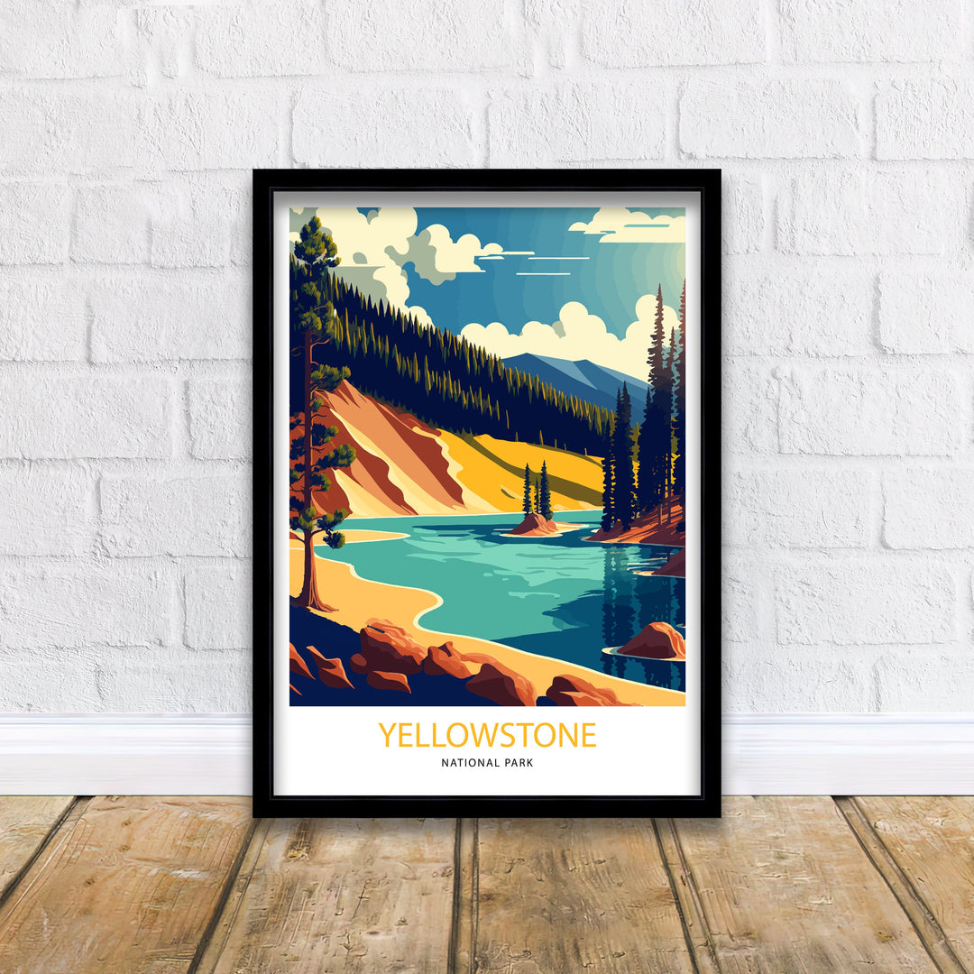 Yellowstone National Park Travel Poster