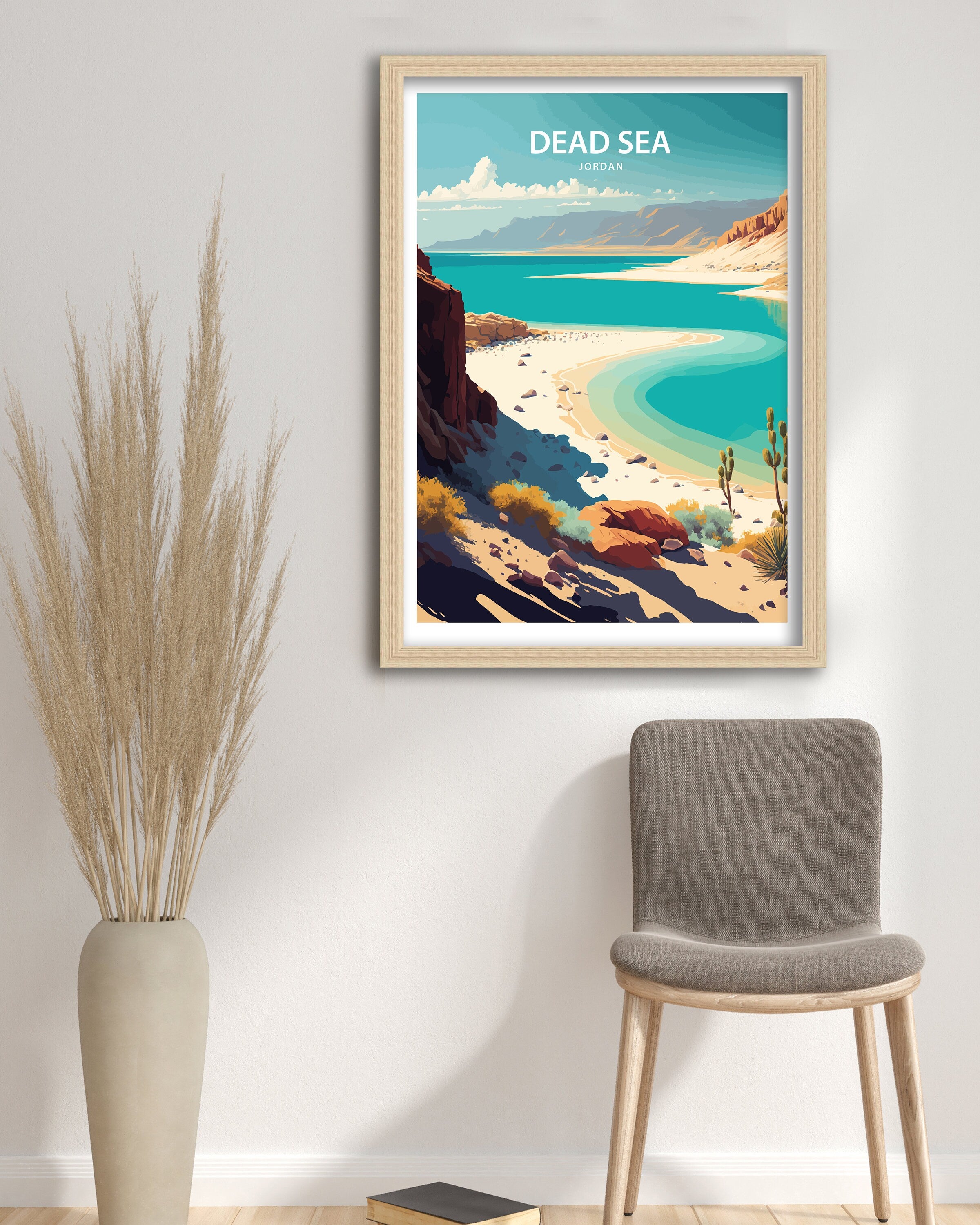 Dead Sea Art Print | Jordan Landscape, Middle East Decor
