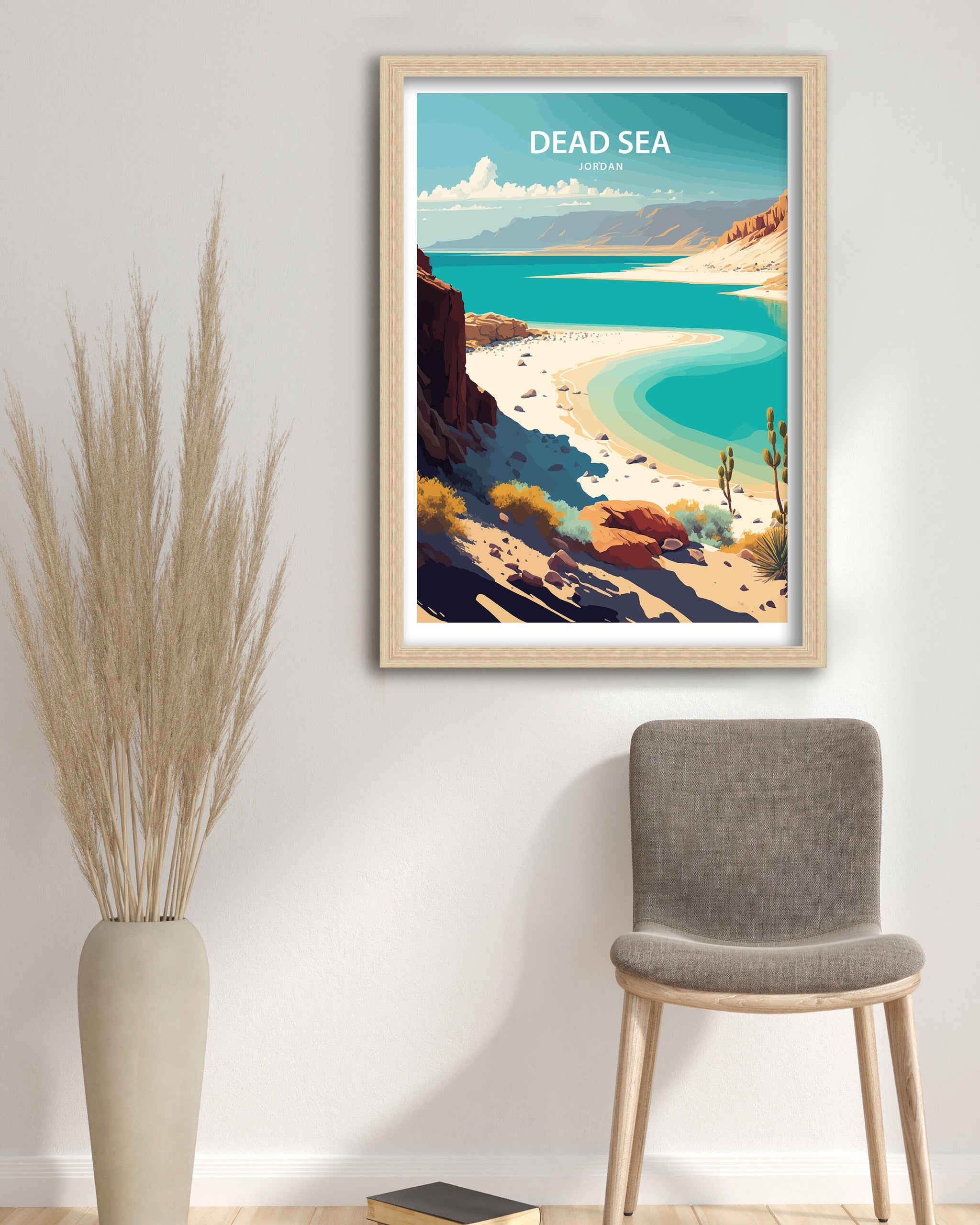Dead Sea Art Print | Jordan Landscape, Middle East Decor