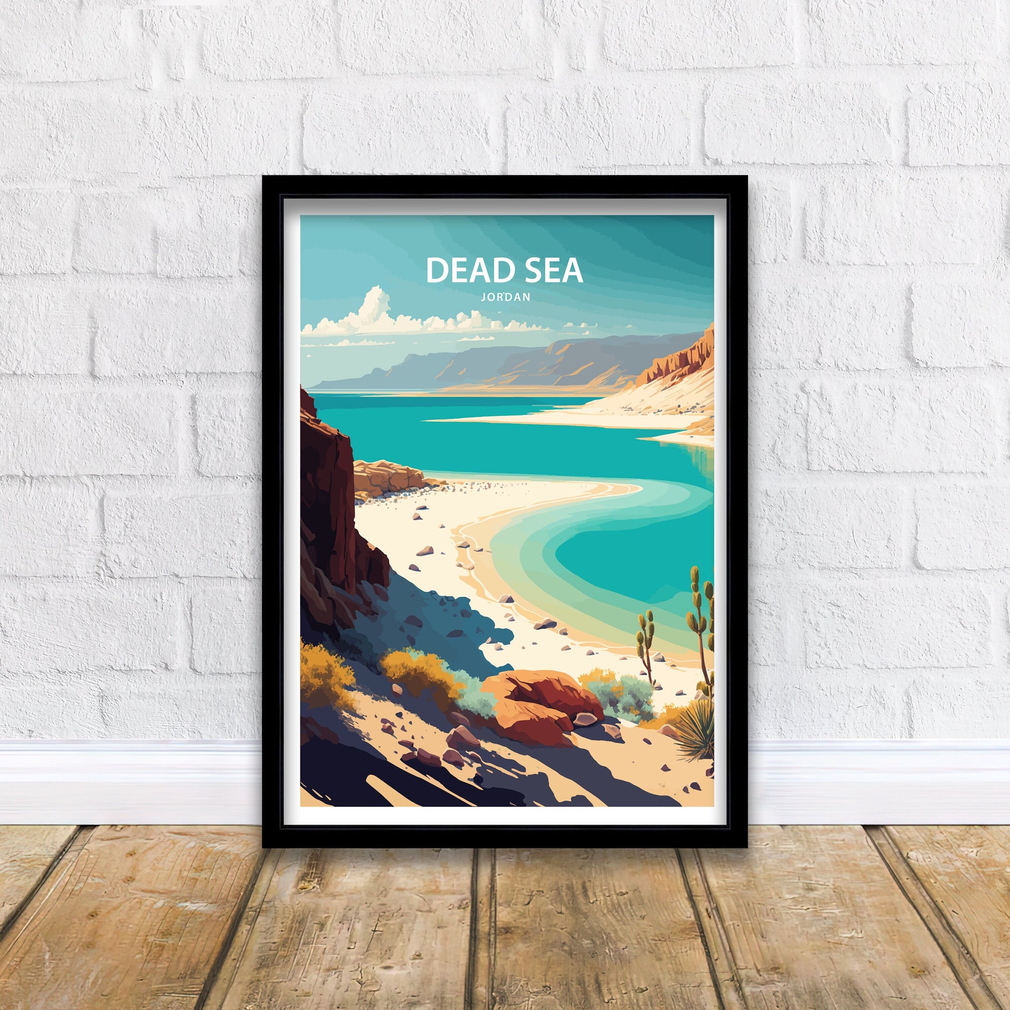 Dead Sea Art Print | Jordan Landscape, Middle East Decor