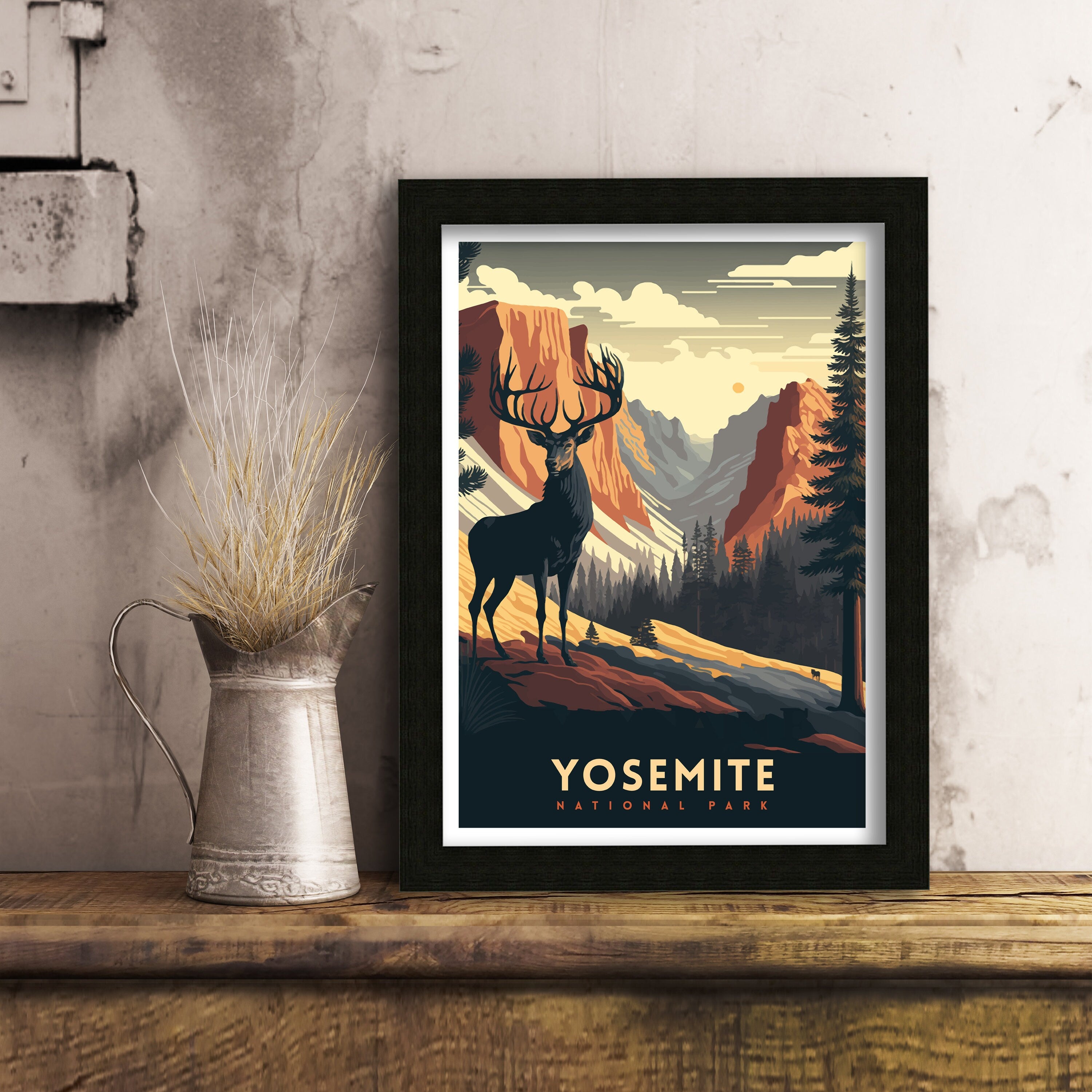 Yosemite National Park Art Print | Adventure Travel Poster