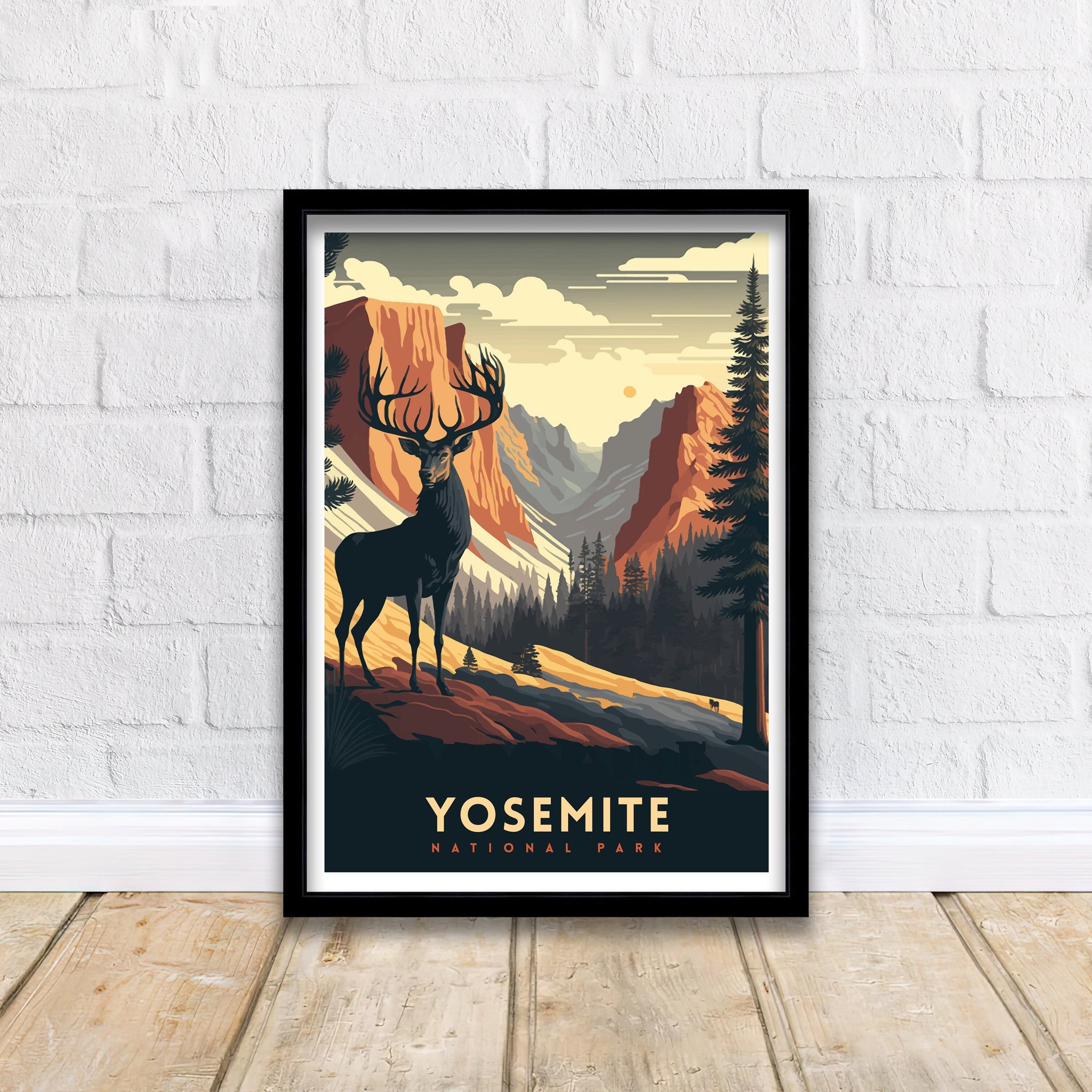 Yosemite National Park Art Print | Adventure Travel Poster