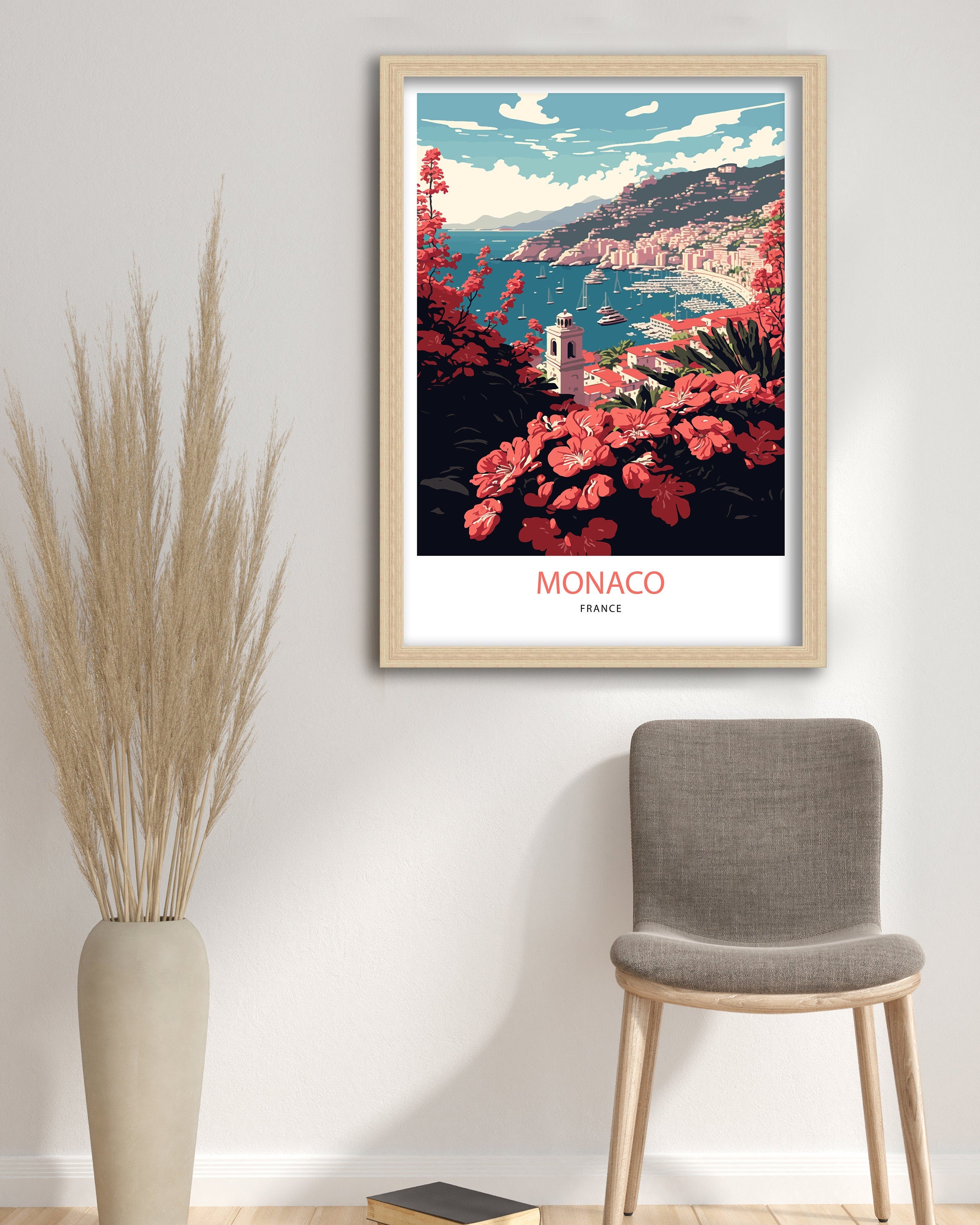 Monaco Travel Poster | French Riviera Wall Art