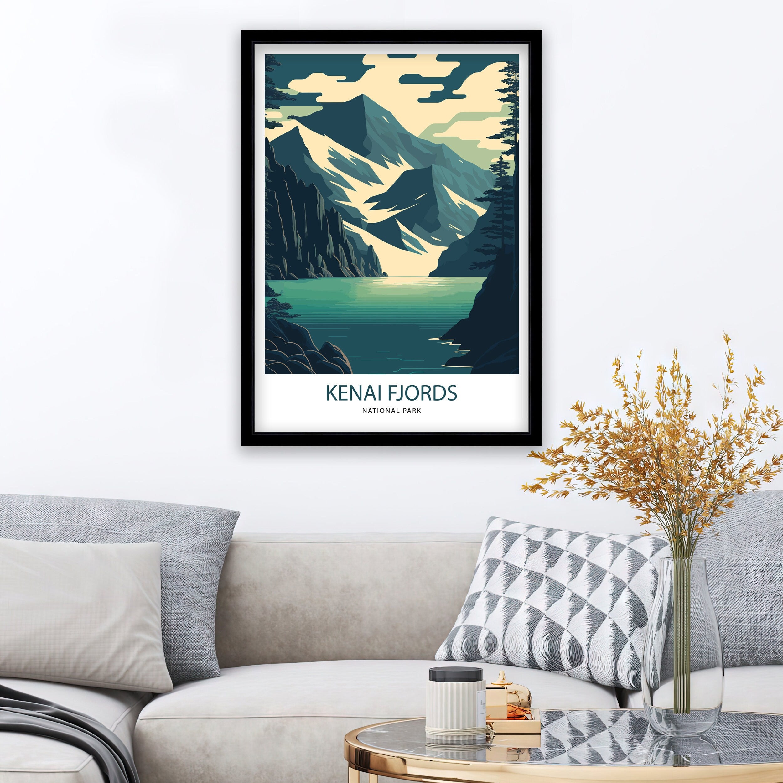 Kenai Fjords National Park Art Print | Alaska Travel Poster