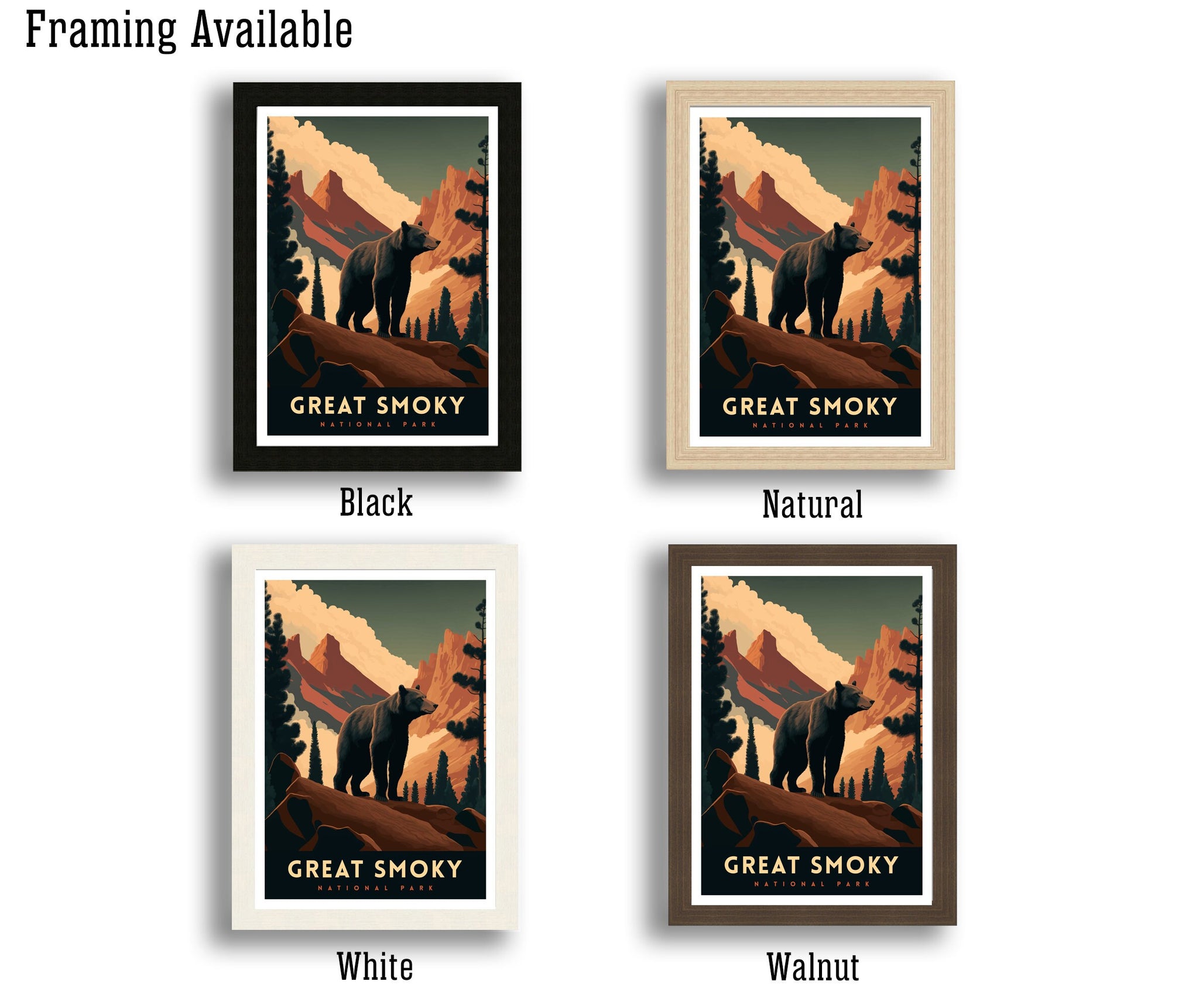 Great Smoky Mountains Art Print | National Park Poster