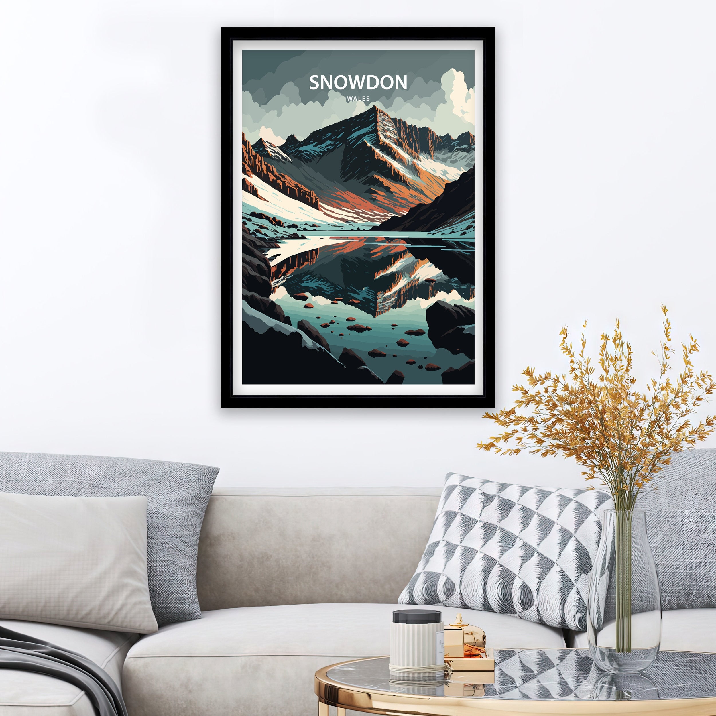 Snowdonia National Park Art Print | Wales Travel Poster