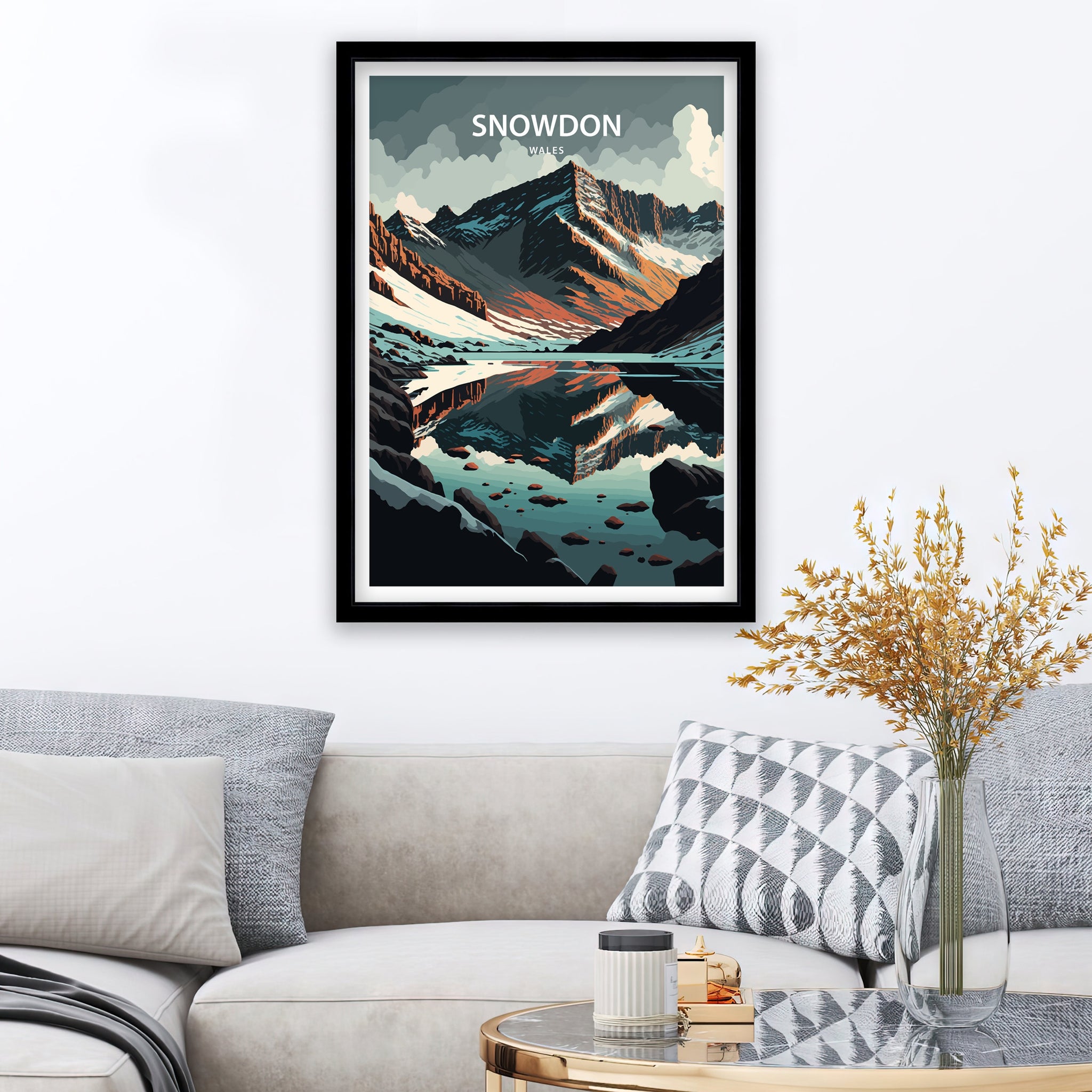 Snowdonia National Park Art Print | Wales Travel Poster