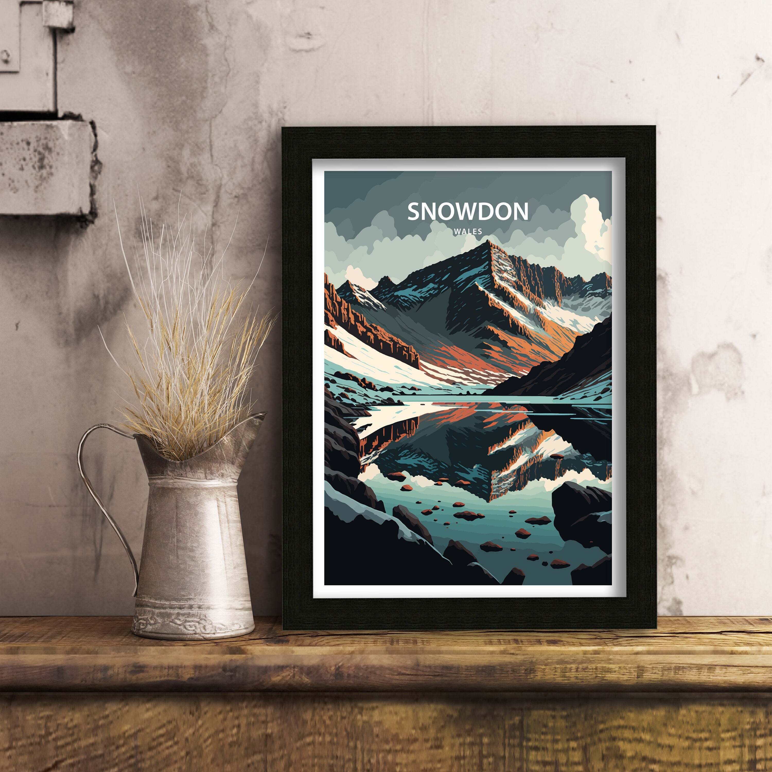 Snowdonia National Park Art Print | Wales Travel Poster