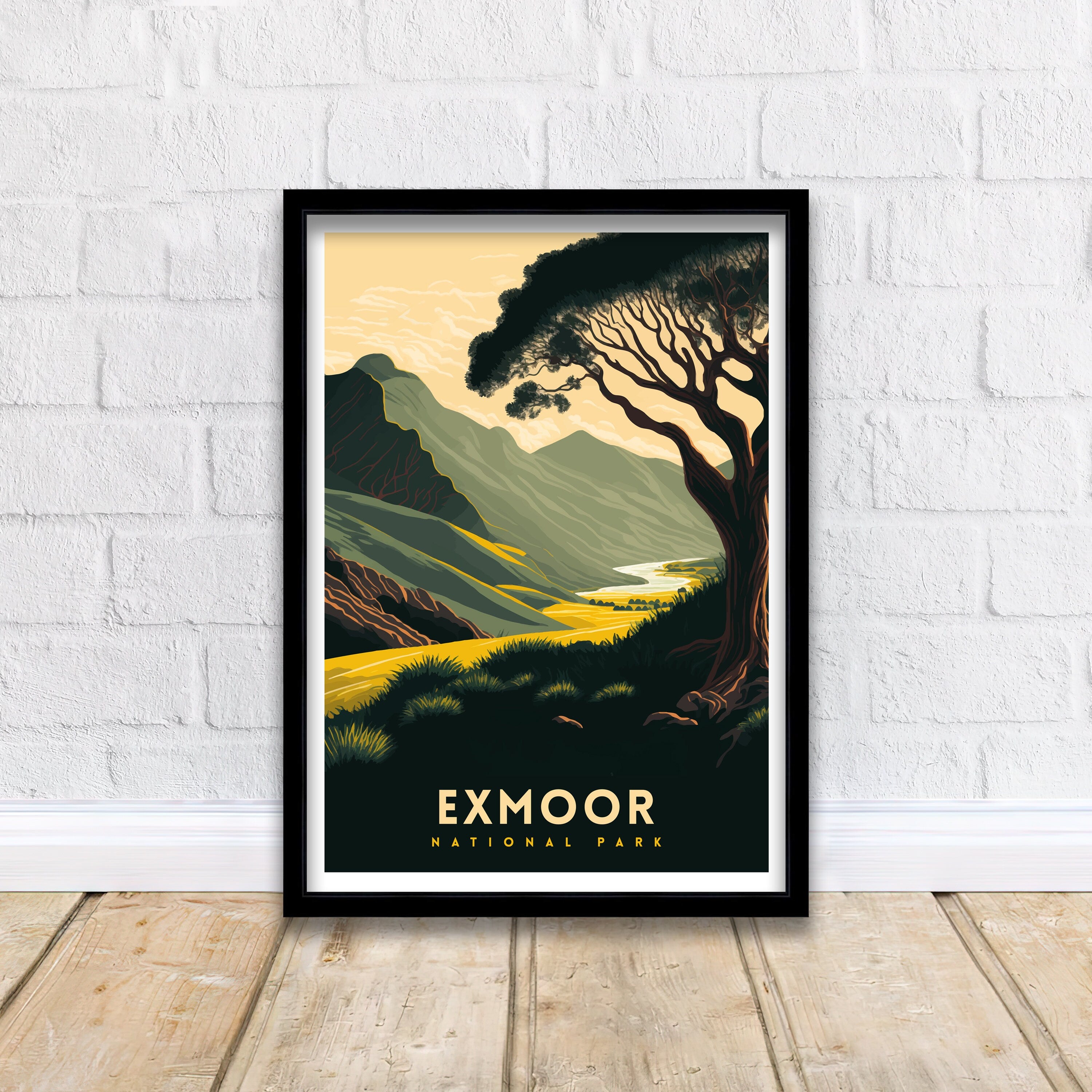 Exmoor National Park Art Print | UK Travel Poster