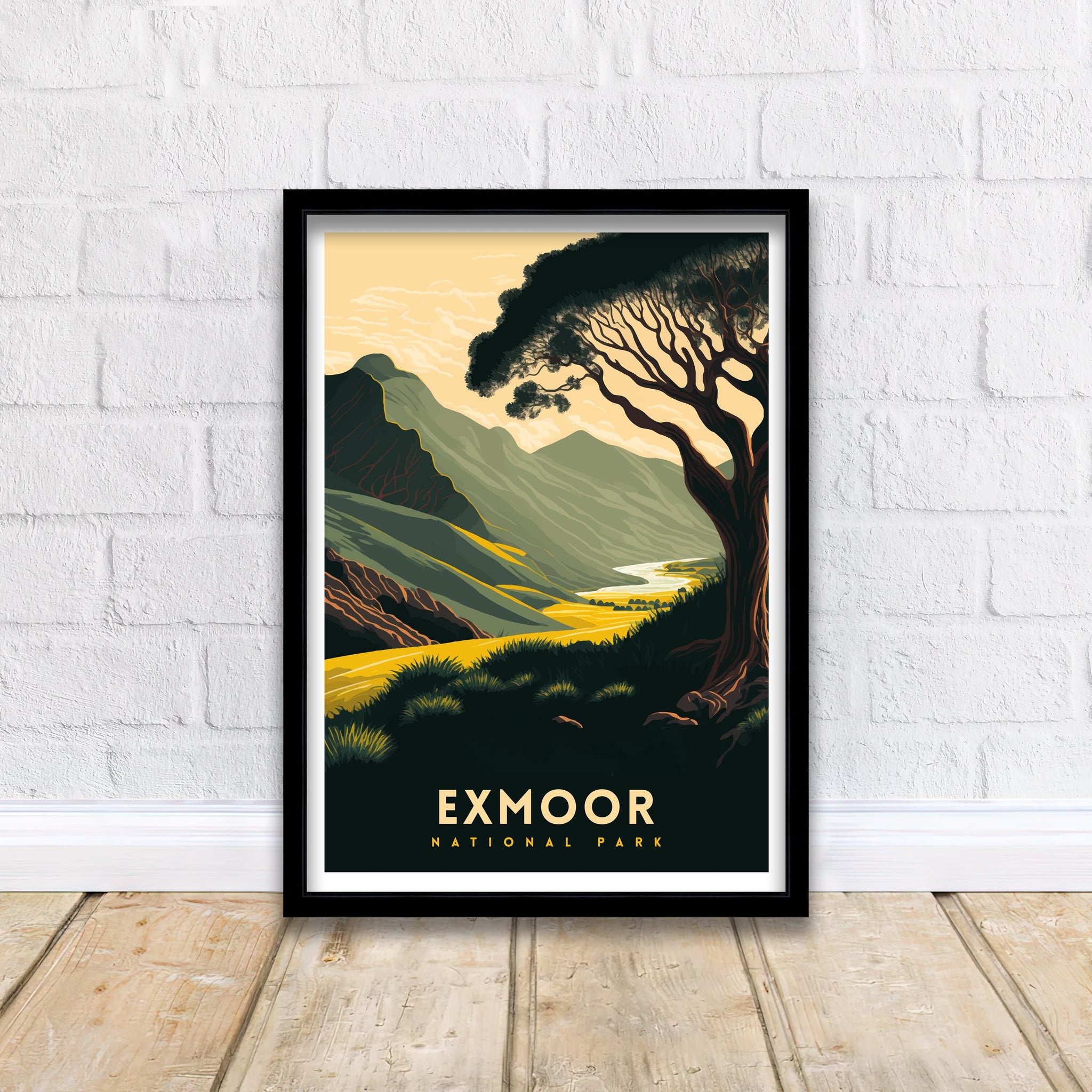 Exmoor National Park Art Print | UK Travel Poster