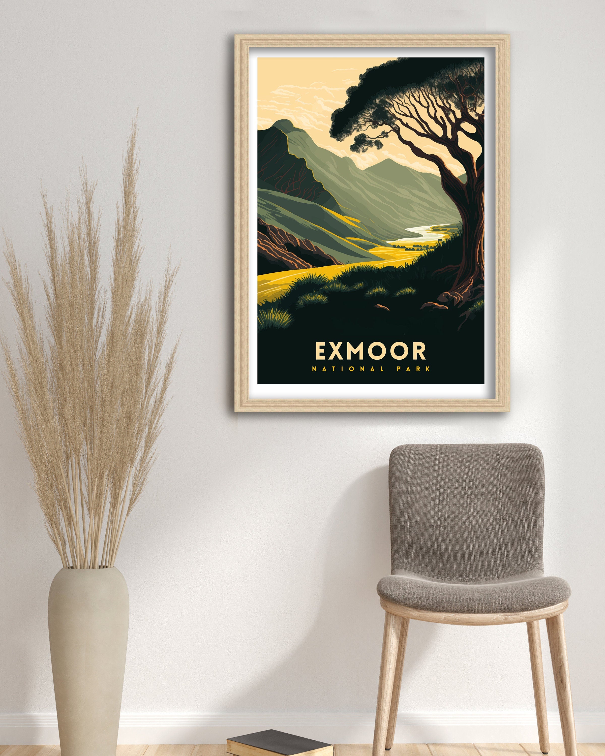 Exmoor National Park Art Print | UK Travel Poster