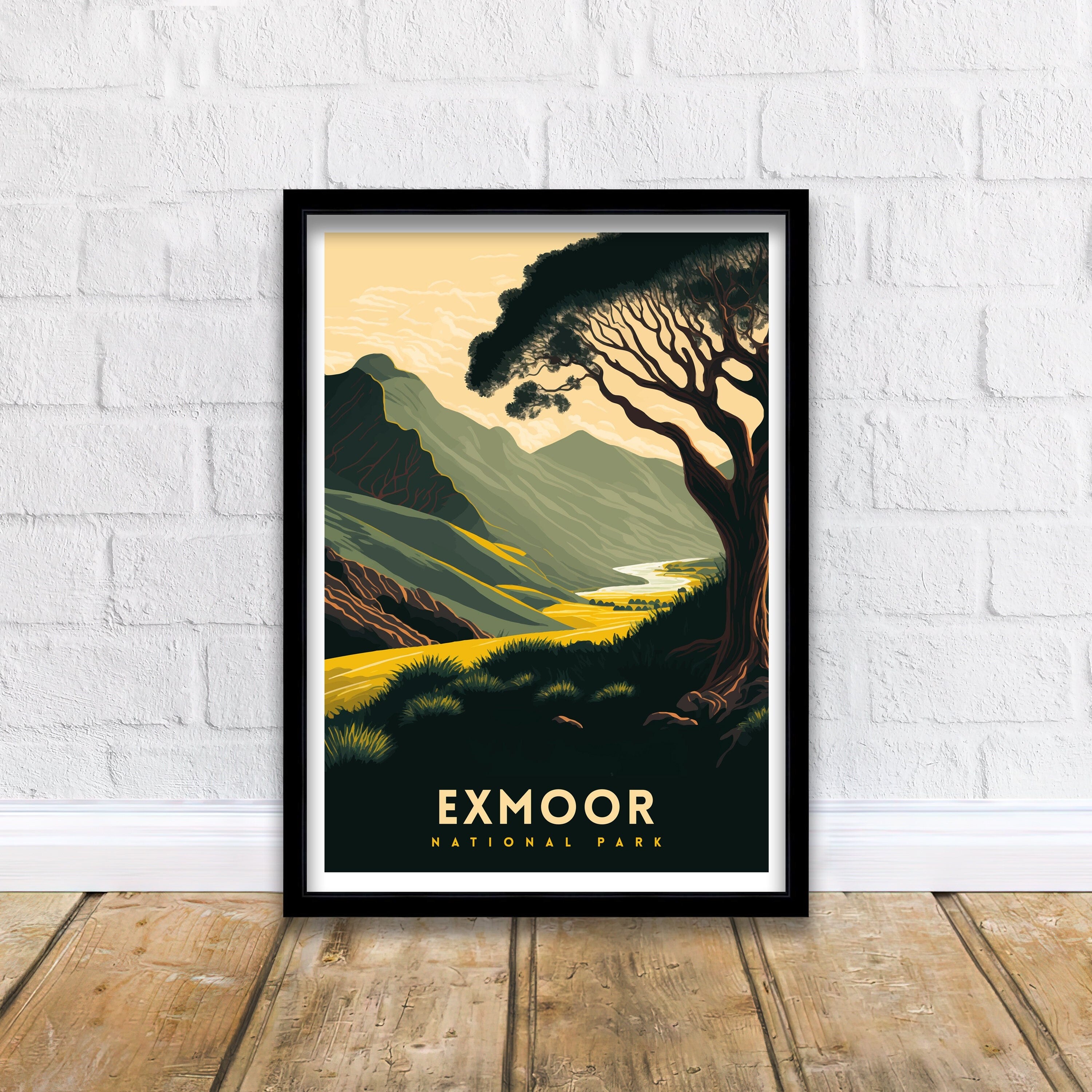 Exmoor National Park Art Print | UK Travel Poster