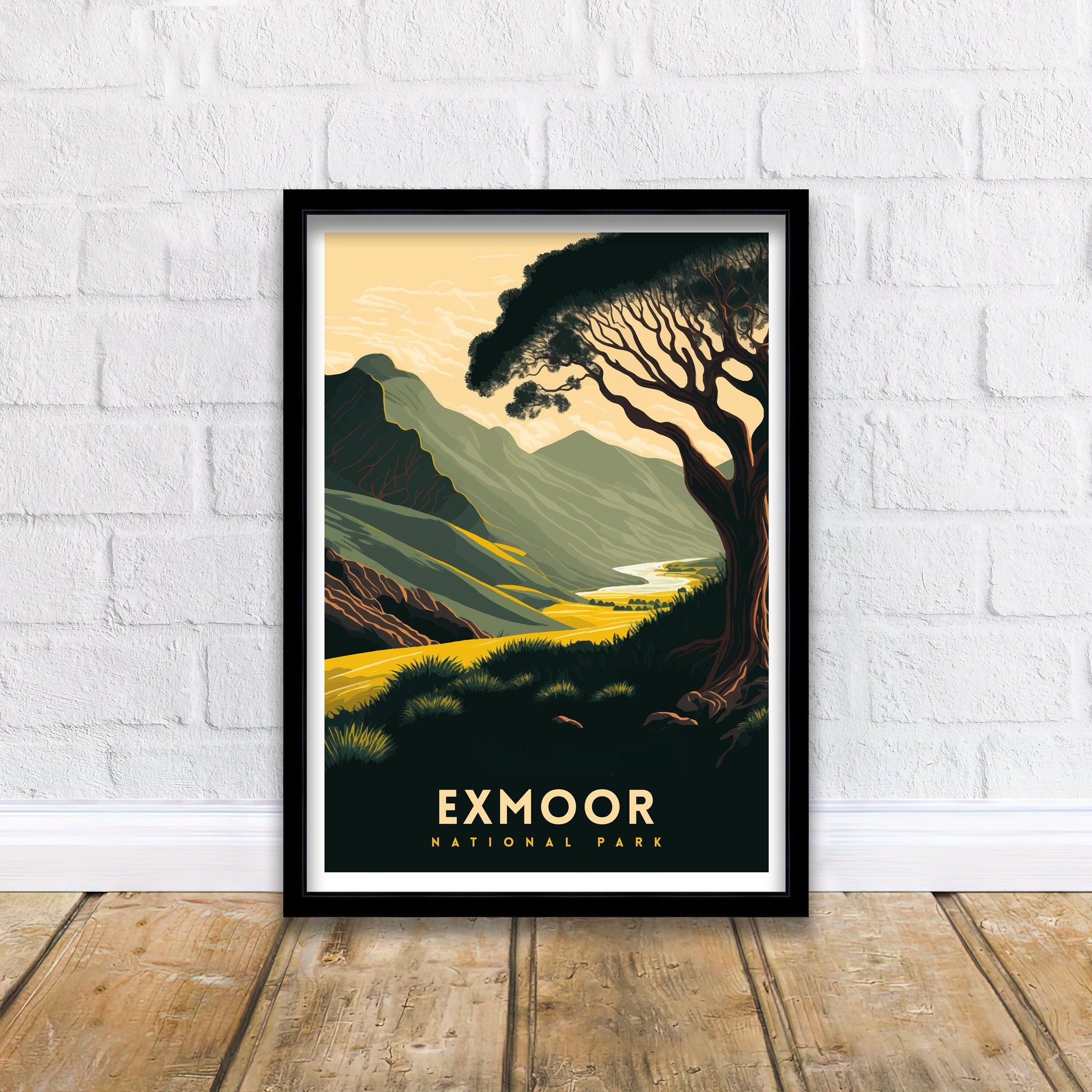 Exmoor National Park Art Print | UK Travel Poster