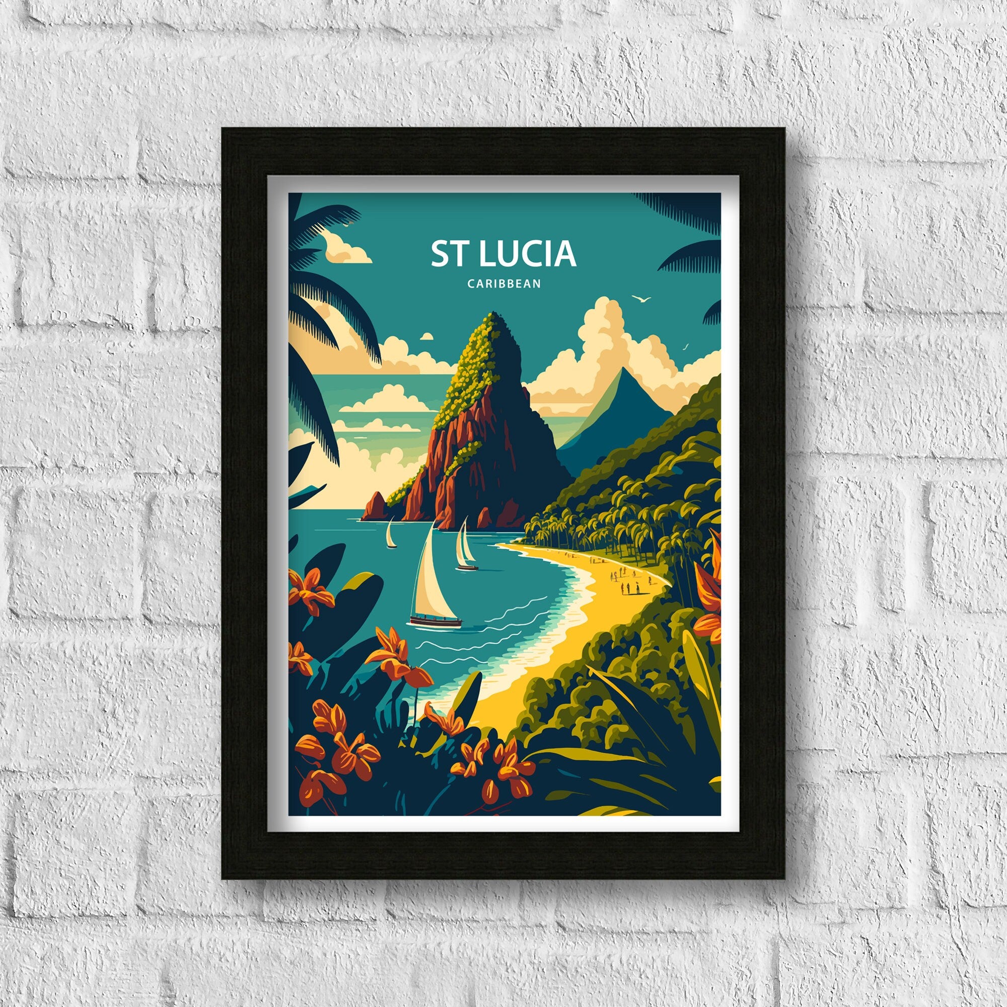 St. Lucia Art Print | Caribbean Island Wall Art