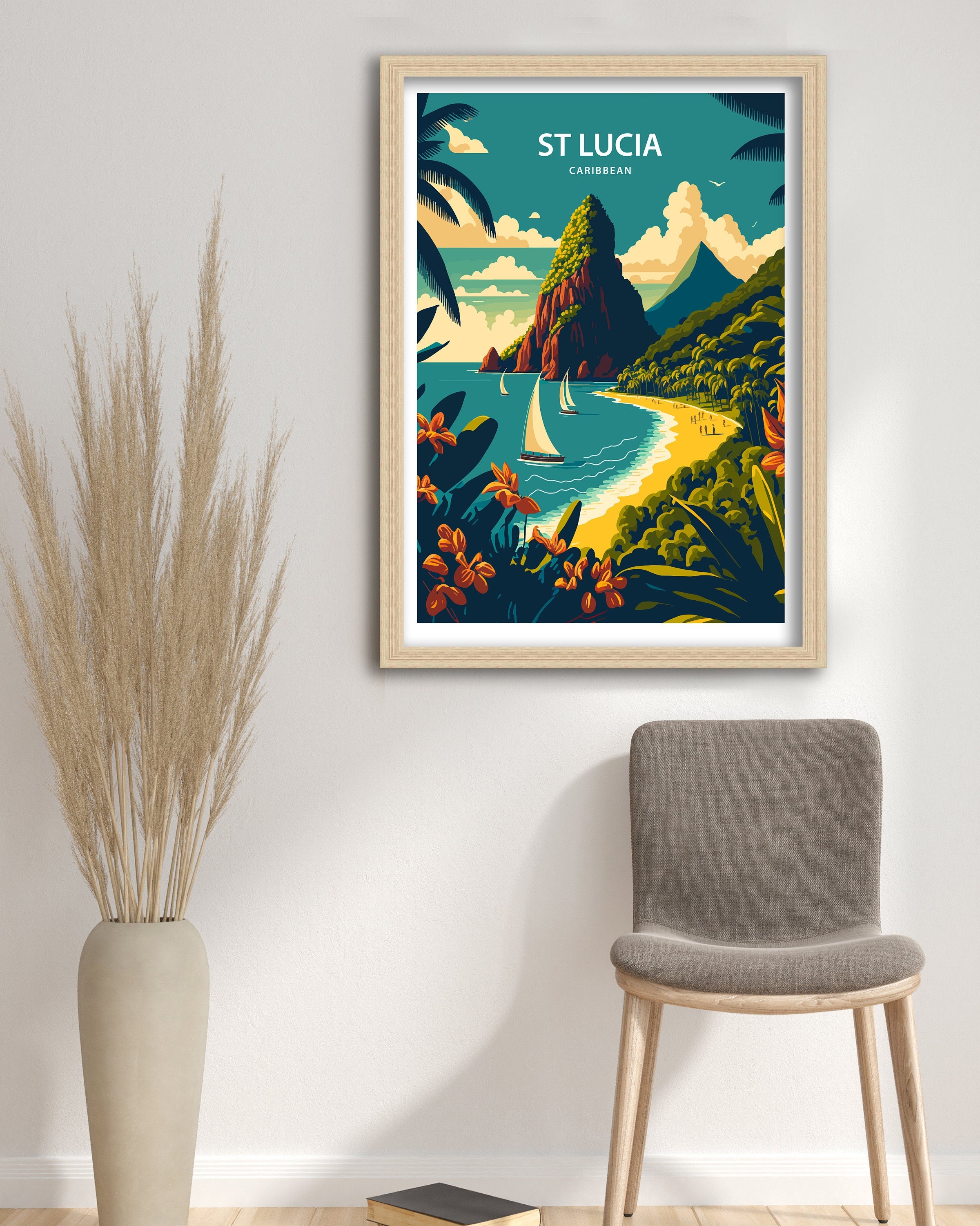 St. Lucia Art Print | Caribbean Island Wall Art