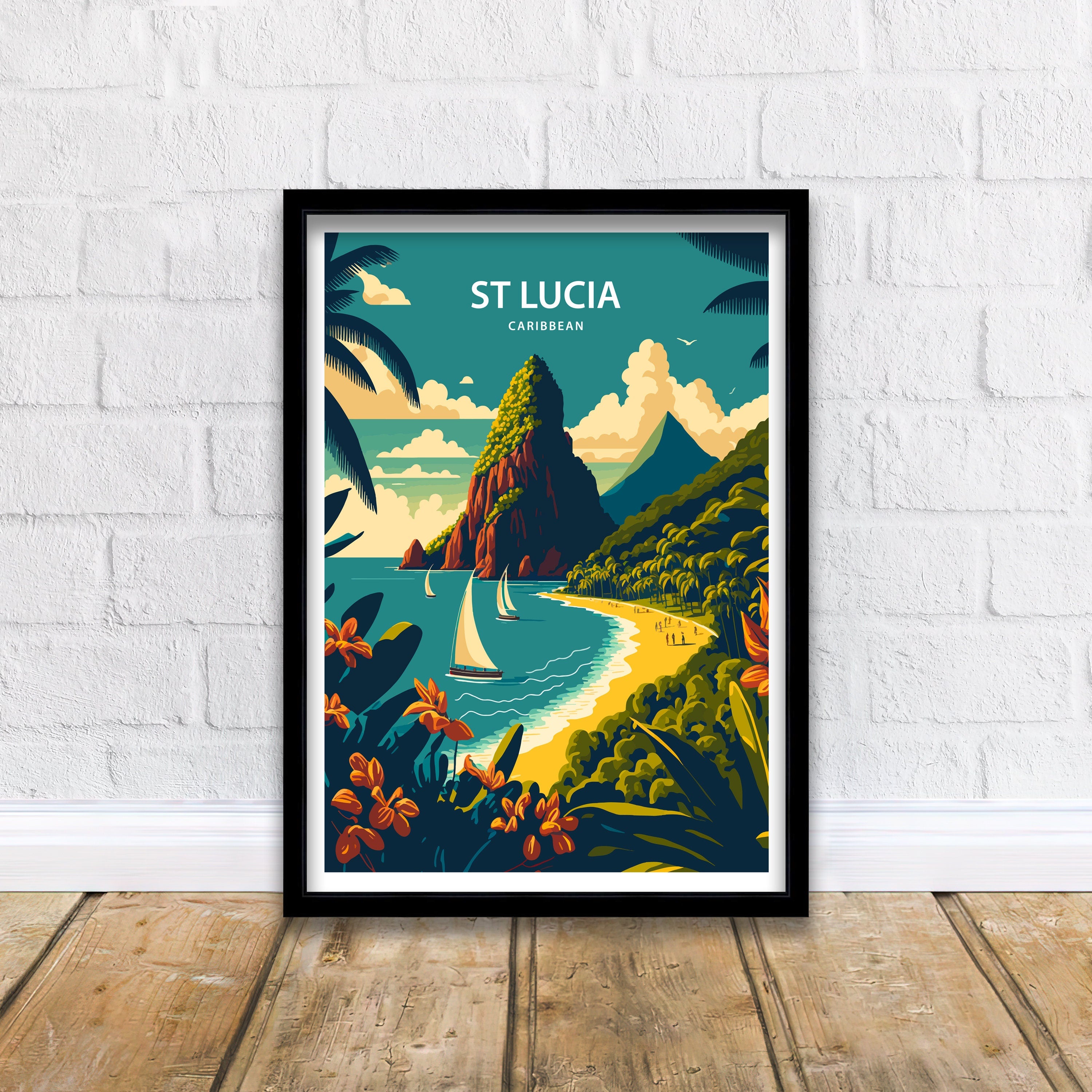 St. Lucia Art Print | Caribbean Island Wall Art