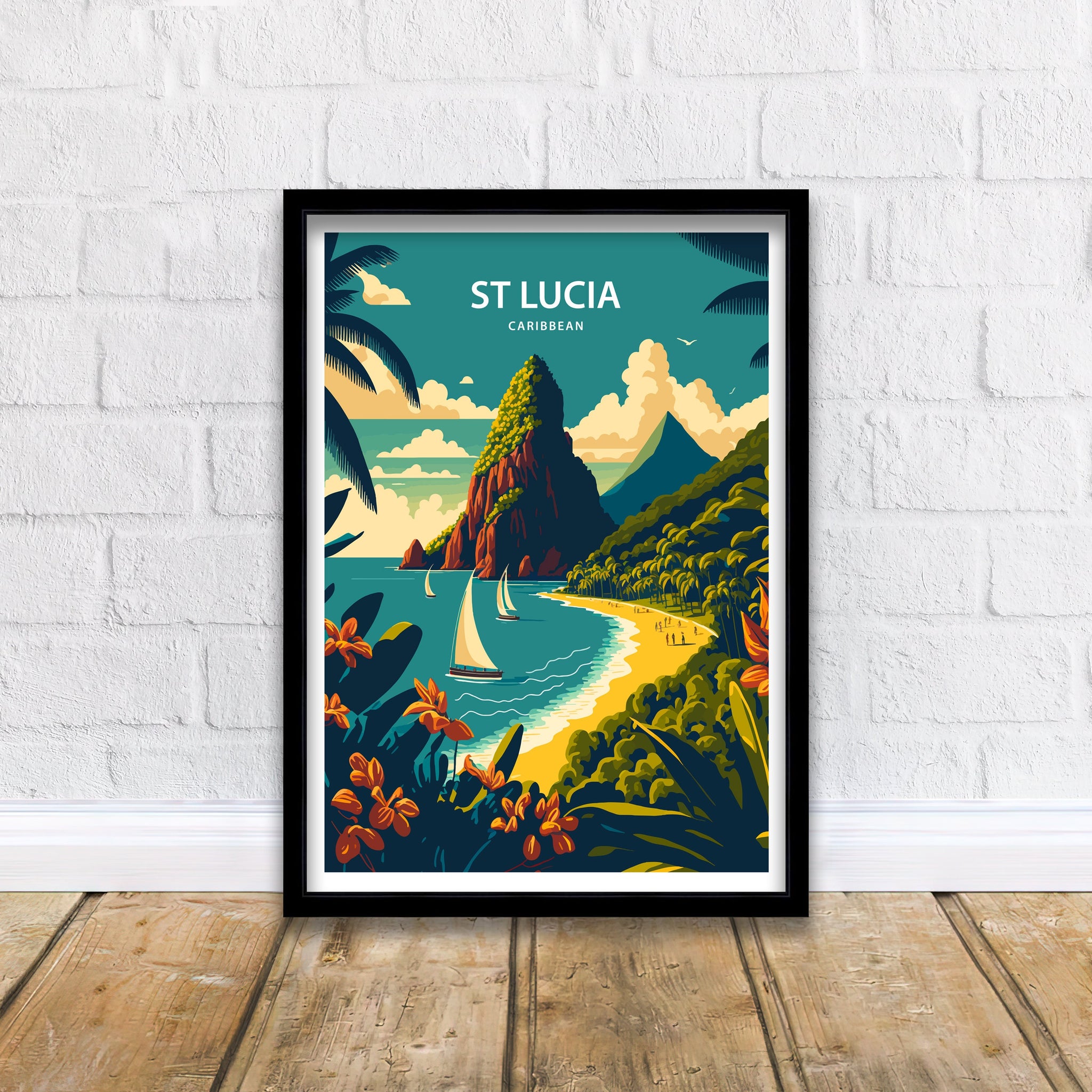 St. Lucia Art Print | Caribbean Island Wall Art