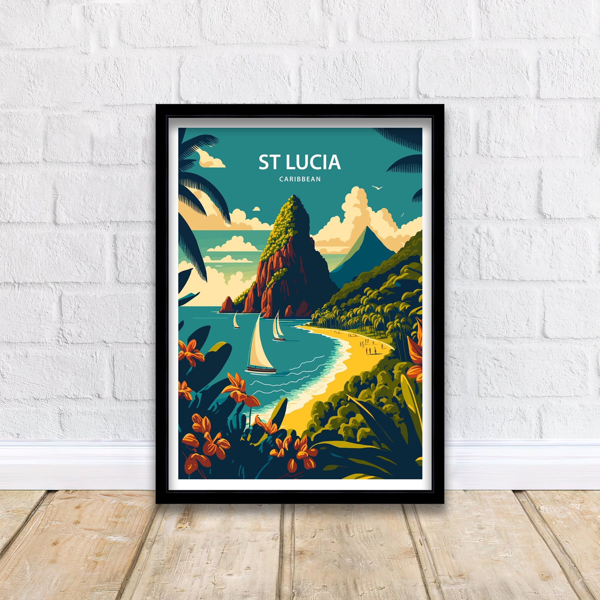 St. Lucia Art Print | Caribbean Island Wall Art