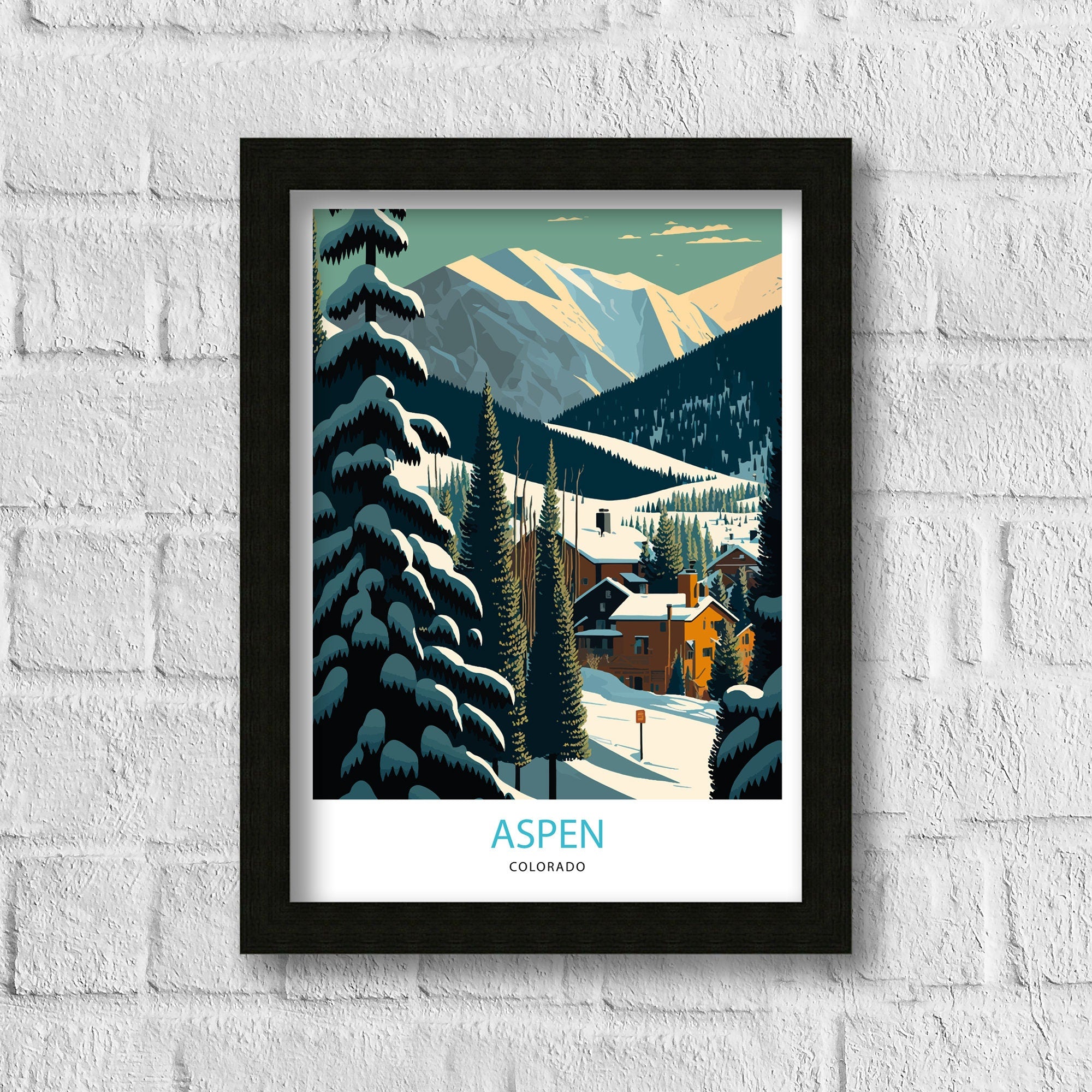 Aspen Colorado Art Print | Mountain Travel Poster