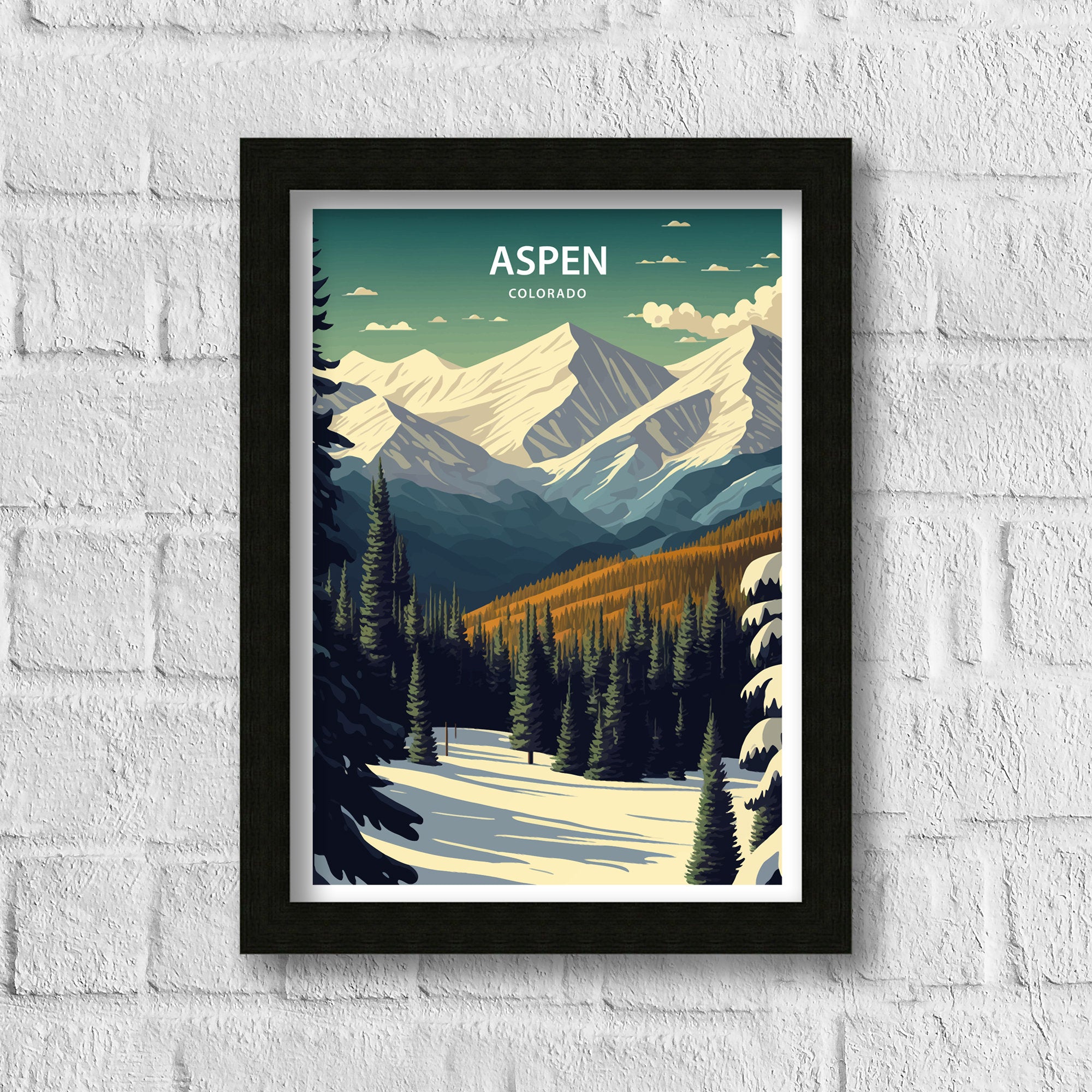 Aspen Colorado Art Print | Mountain Travel Poster