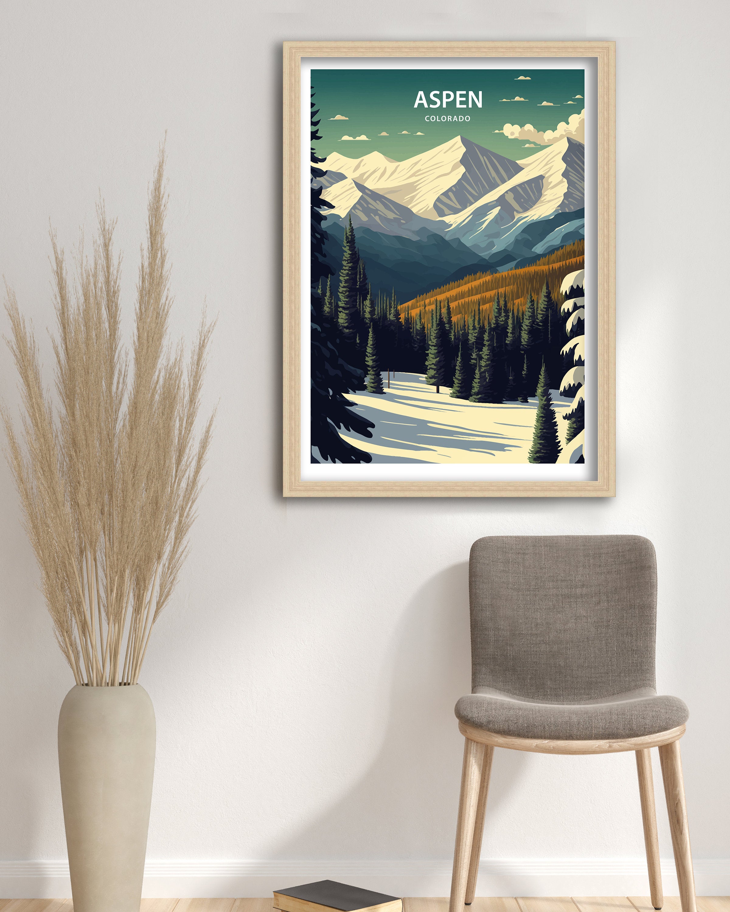 Aspen Colorado Art Print | Mountain Travel Poster