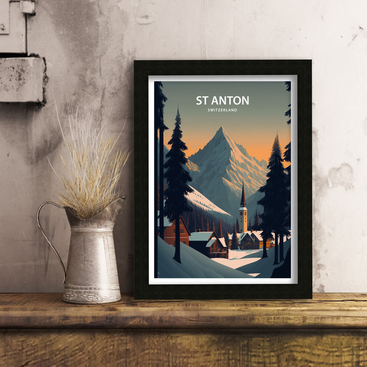 St Anton Travel Poster