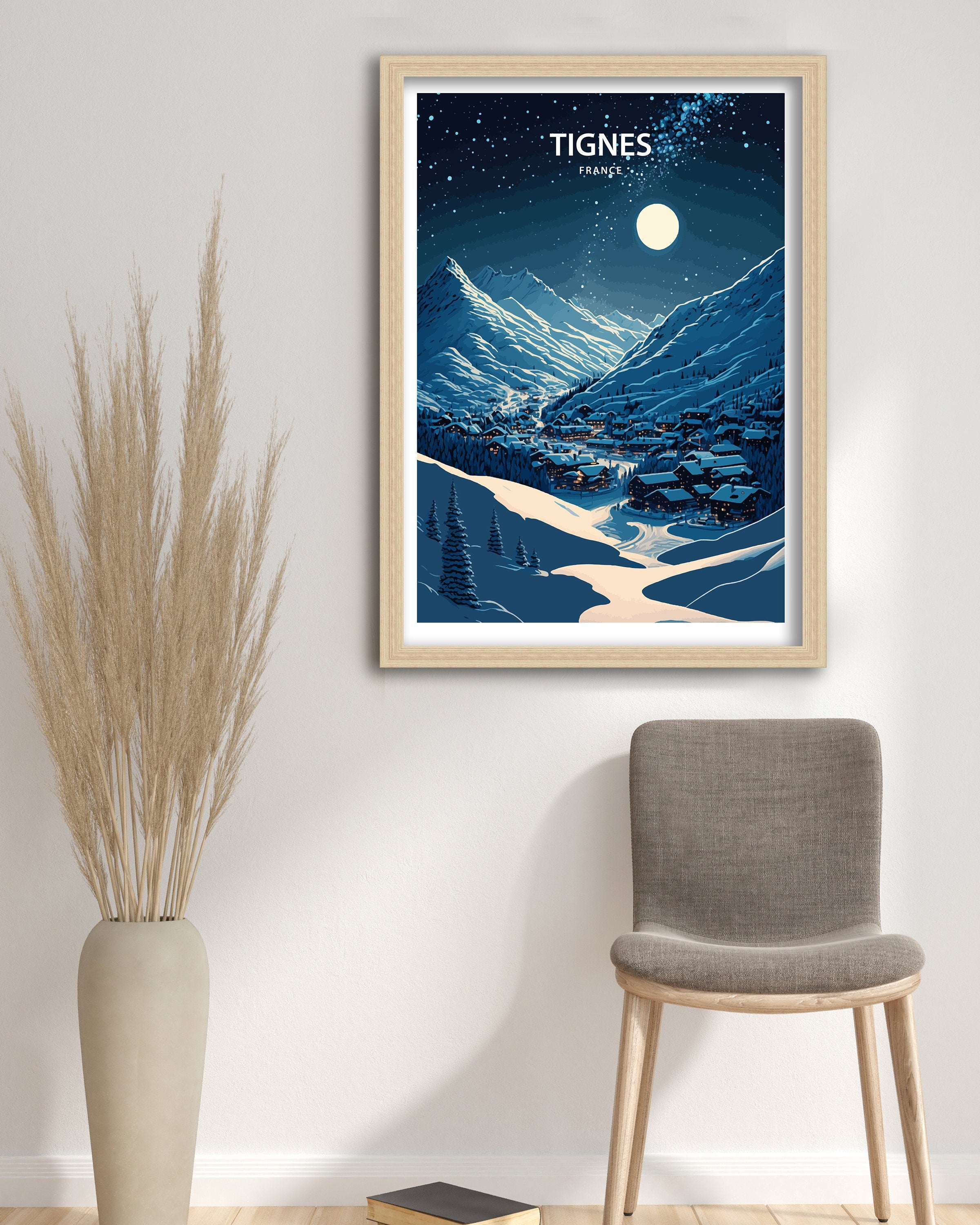 Tignes France Ski Print | French Alps Travel Poster
