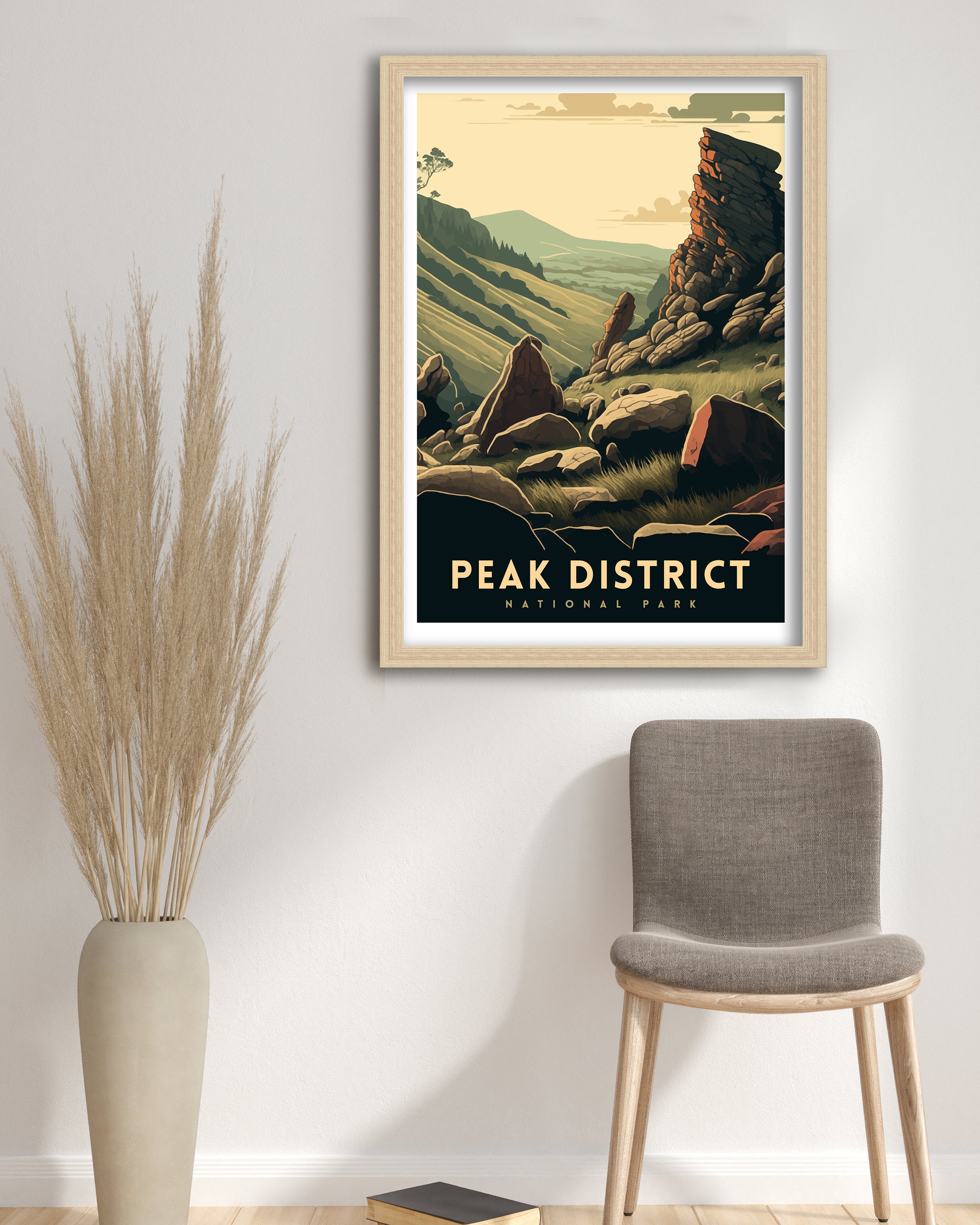 Peak District Art Print | England Travel Poster
