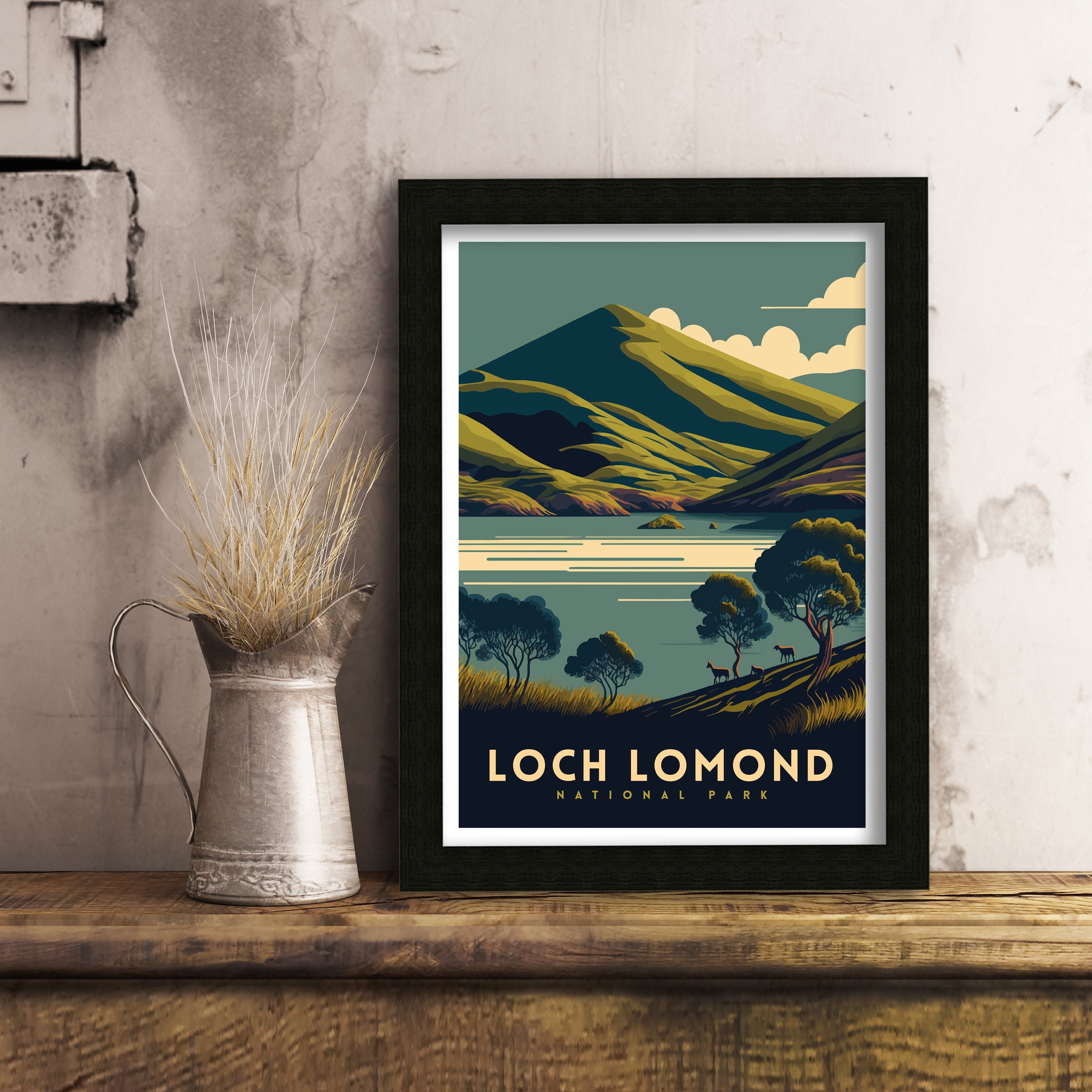 Loch Lomond Travel Poster Scotland
