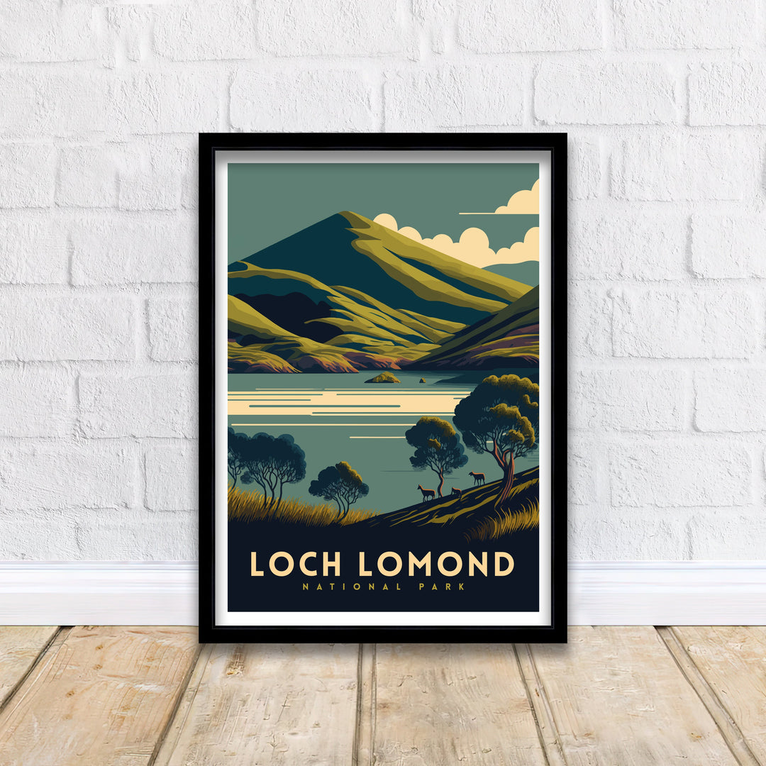 Loch Lomond Travel Poster Scotland