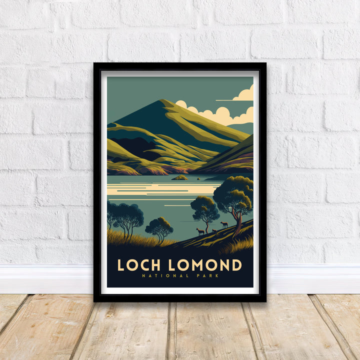 Loch Lomond Travel Poster Scotland