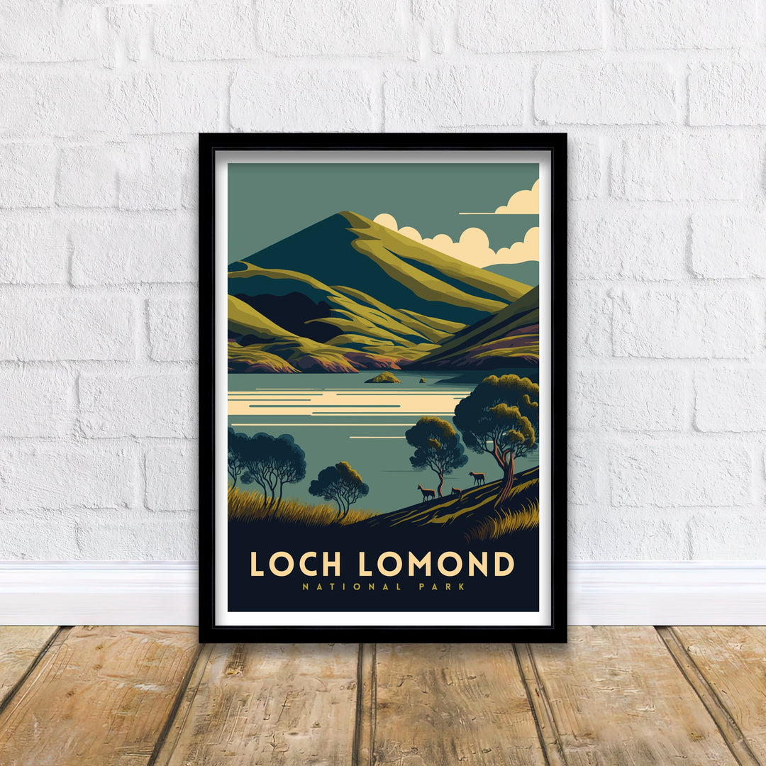 Loch Lomond Travel Poster Scotland