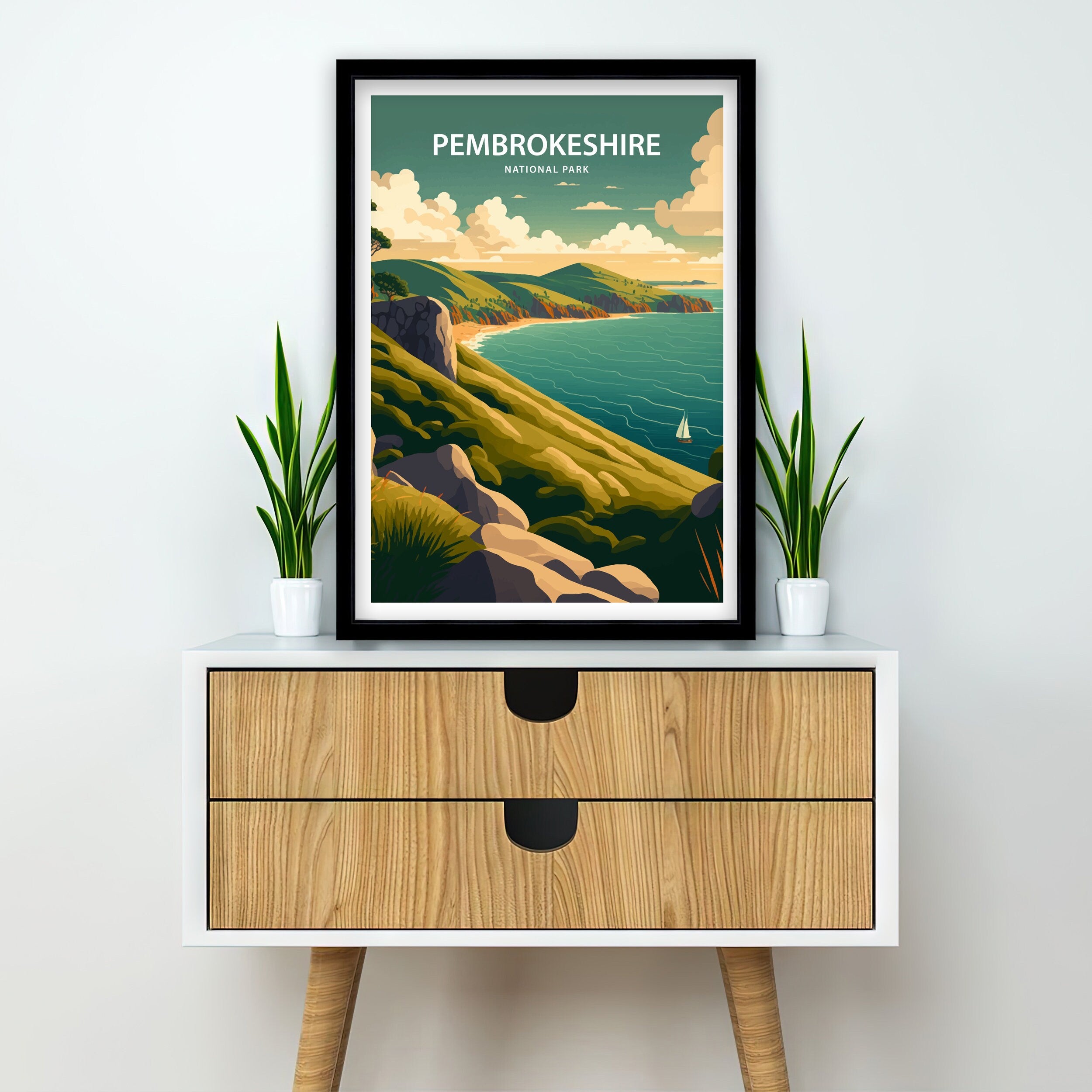 Pembrokeshire Coast Art Print | National Park Travel Poster