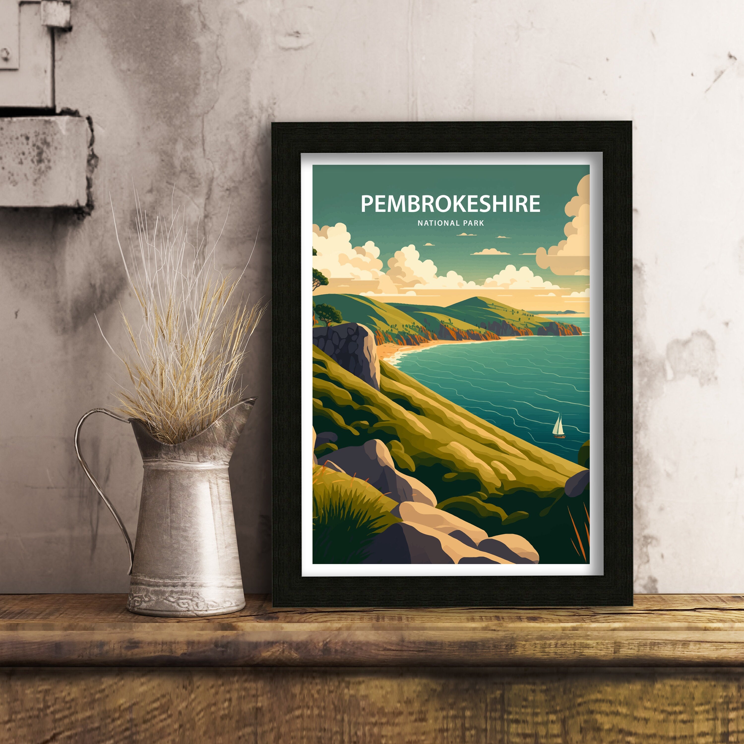 Pembrokeshire Coast Art Print | National Park Travel Poster