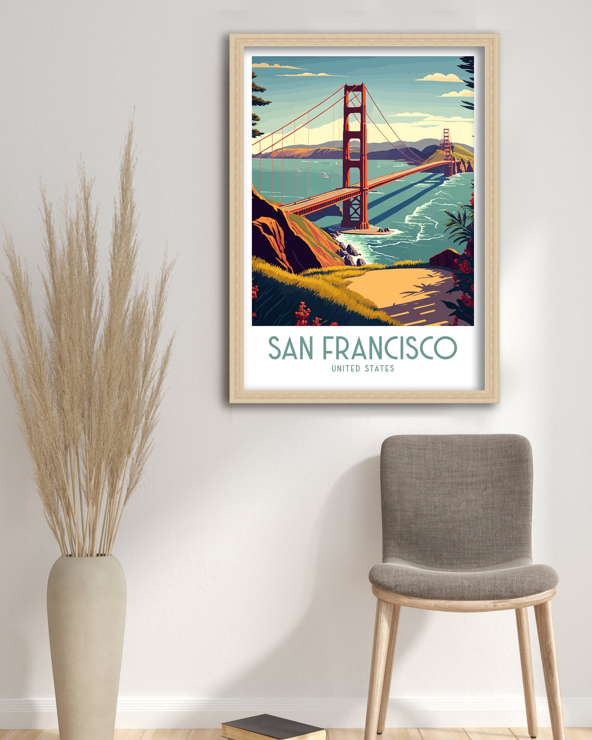 Golden Gate Bridge Art Print | San Francisco Travel Poster