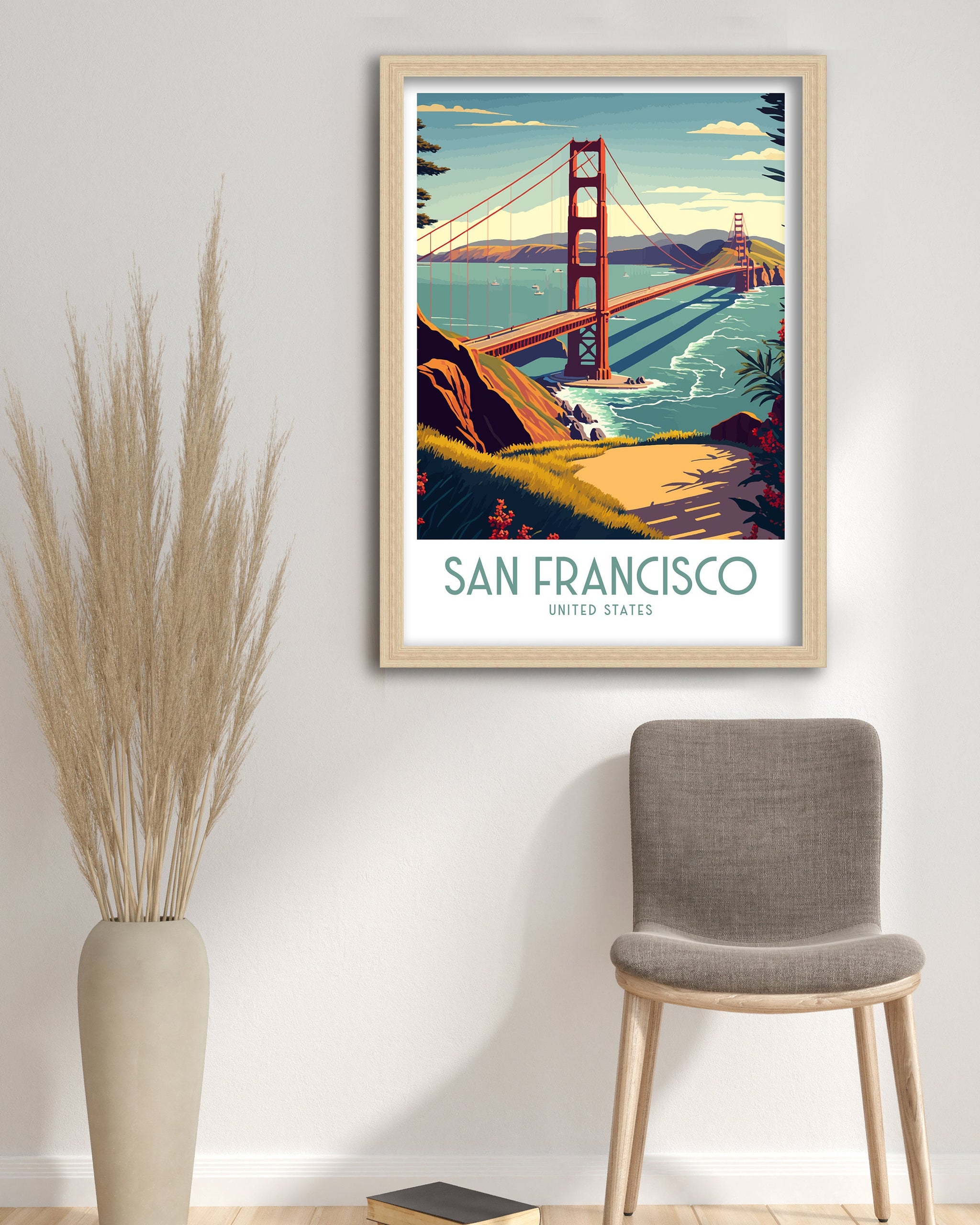 Golden Gate Bridge Art Print | San Francisco Travel Poster
