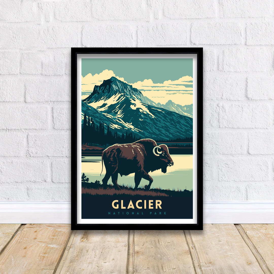 Glacier National Park Travel Poster