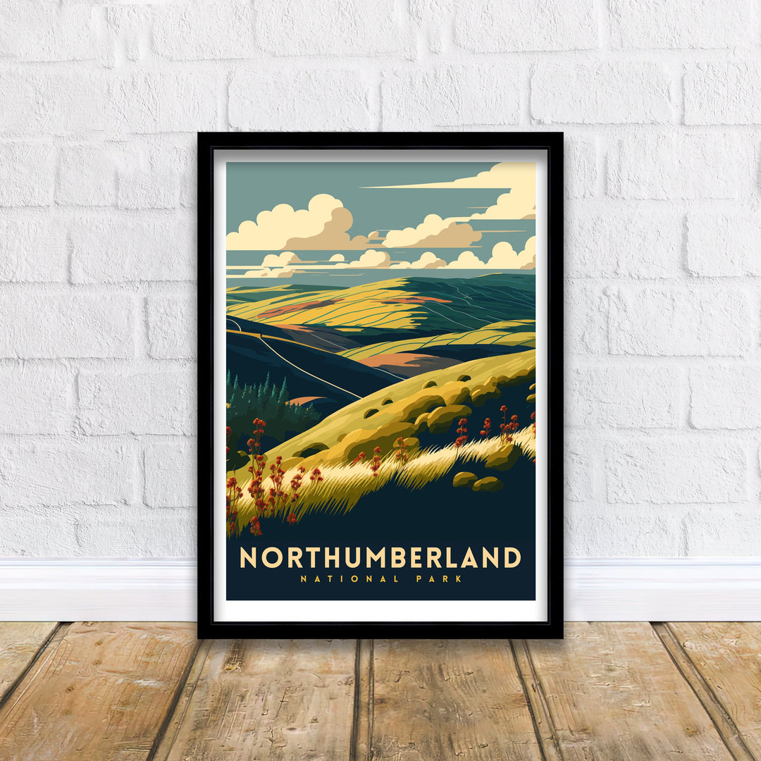 Northumberland Travel Poster