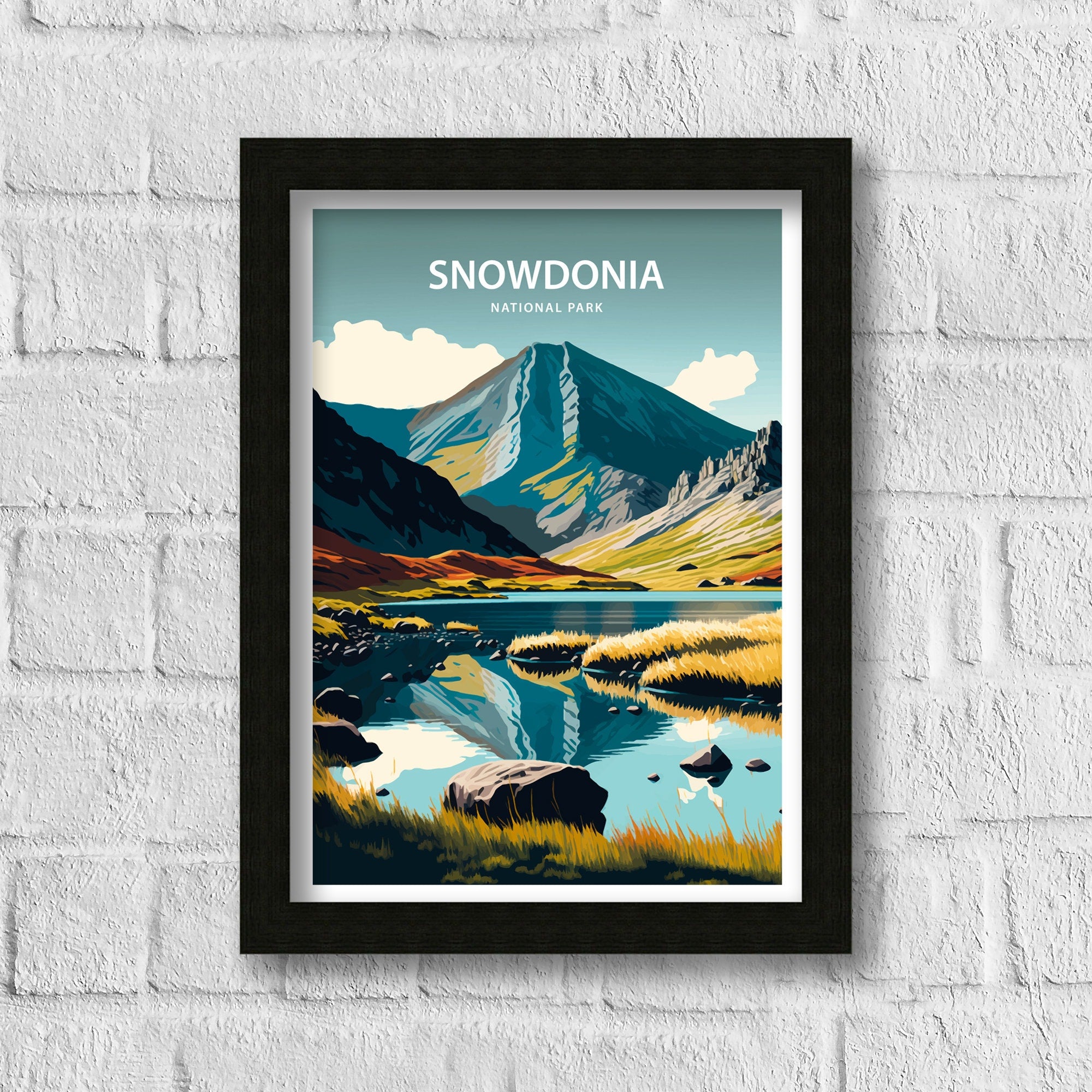Snowdonia National Park Art Print | Wales Travel Poster