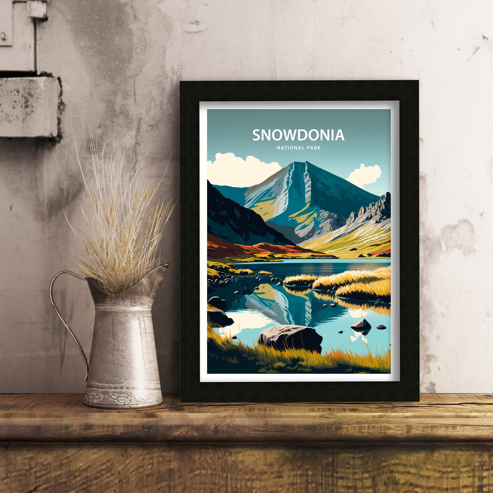 Snowdonia National Park Art Print | Wales Travel Poster