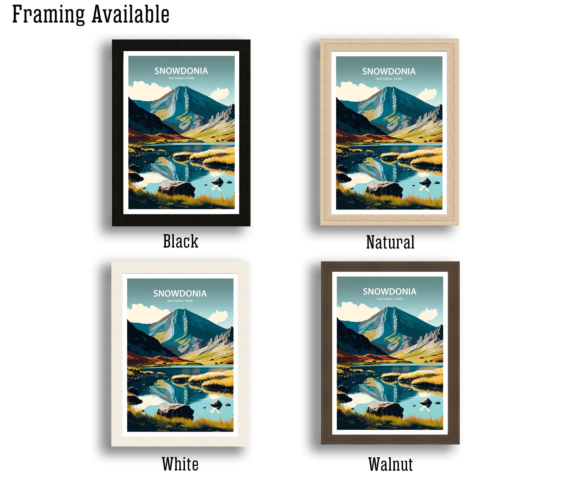 Snowdonia National Park Art Print | Wales Travel Poster
