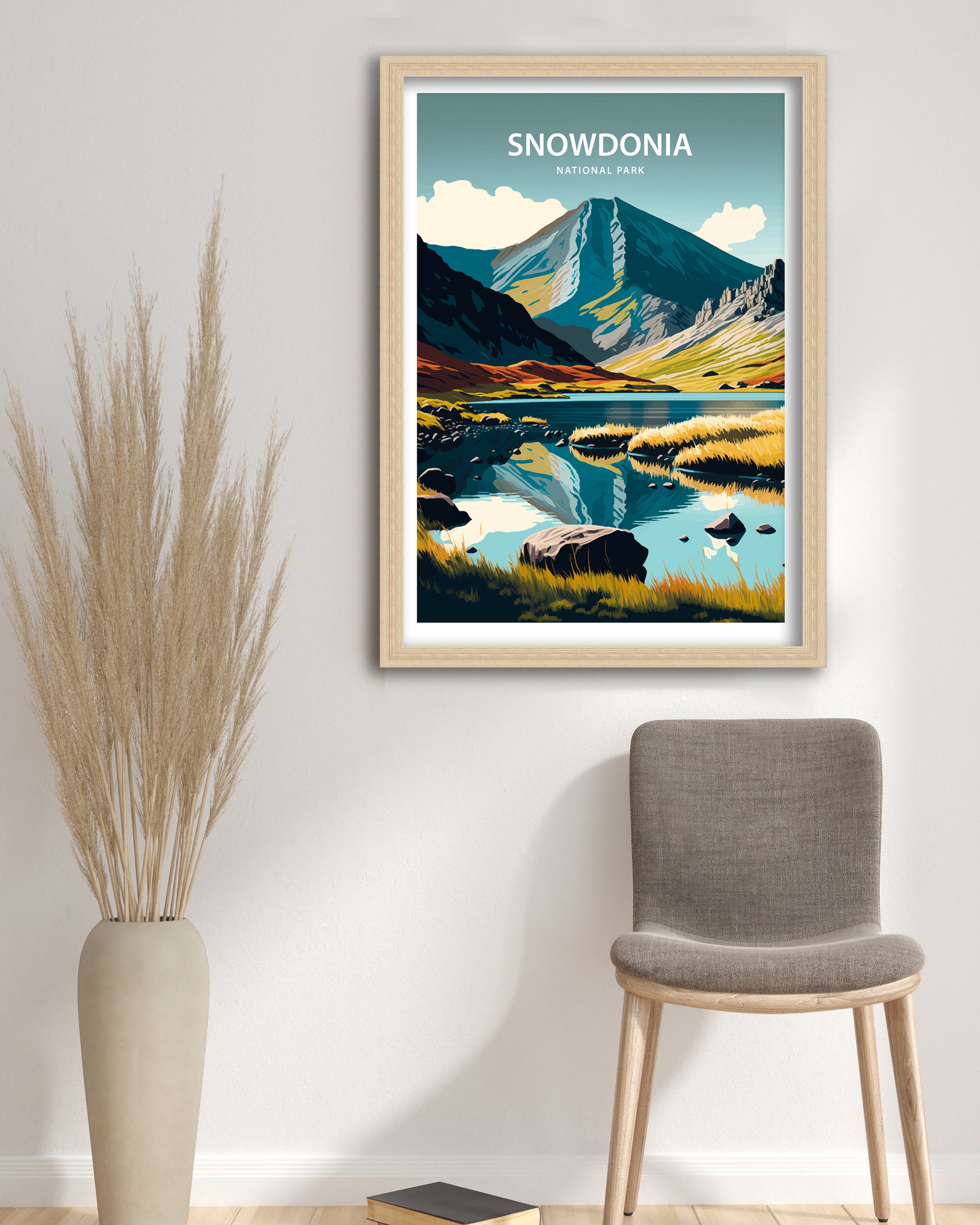 Snowdonia National Park Art Print | Wales Travel Poster