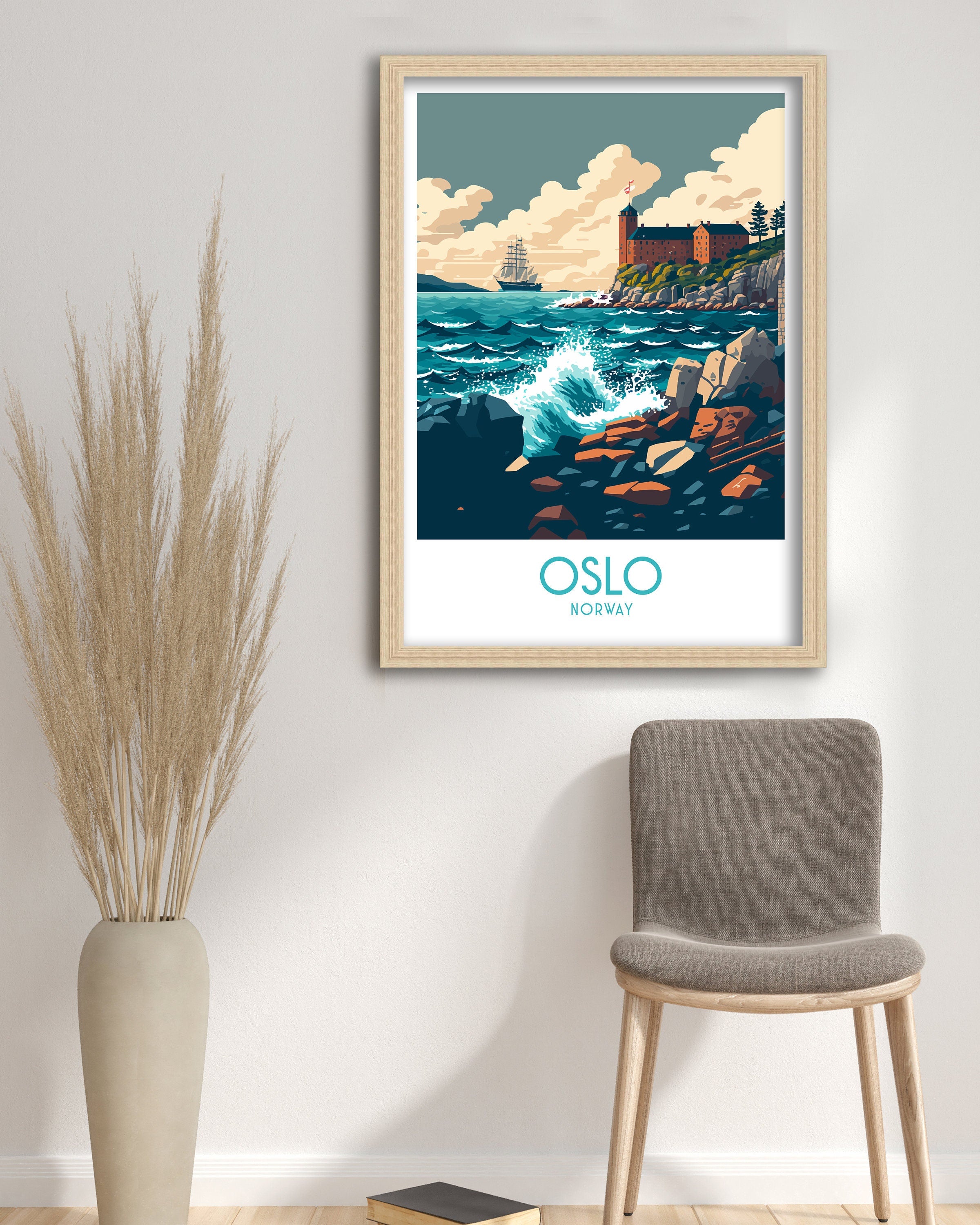 Oslo Norway Travel Poster | Nordic City Wall Art