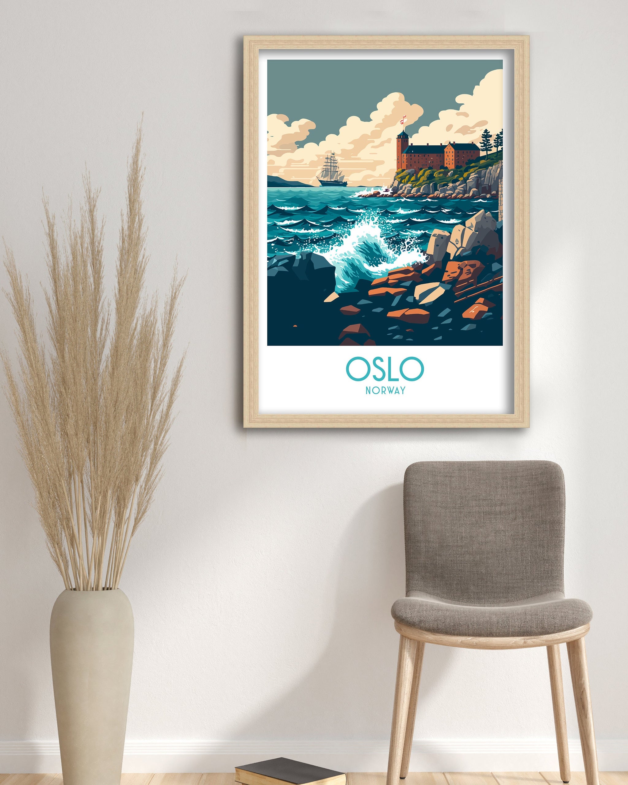 Oslo Norway Travel Poster | Nordic City Wall Art
