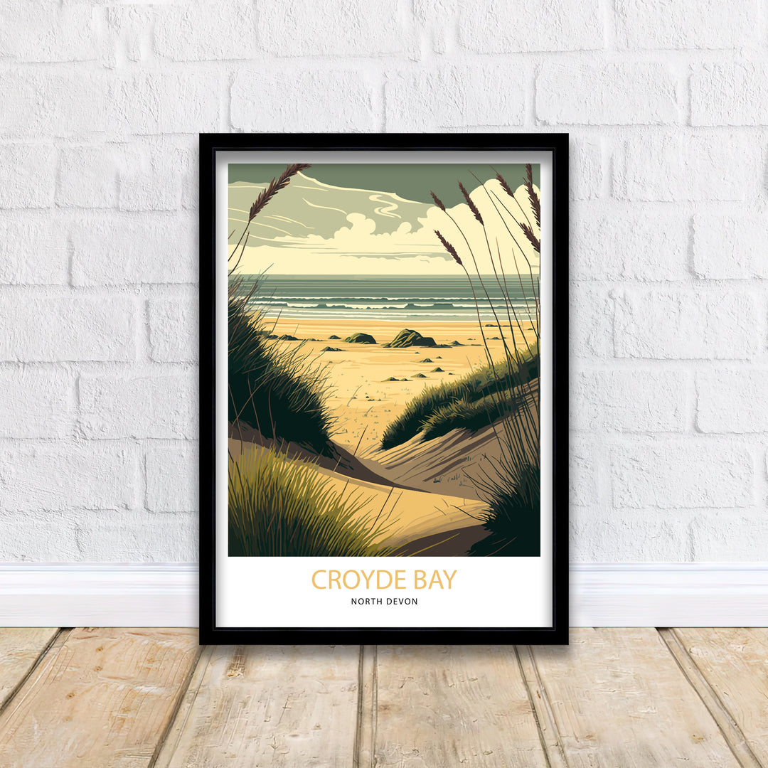 Croyde Bay Travel Poster