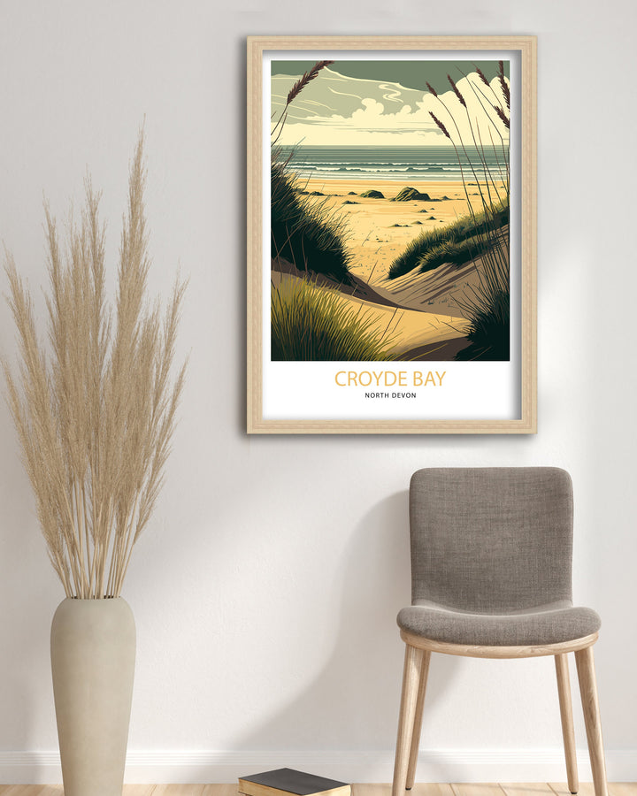 Croyde Bay Travel Poster