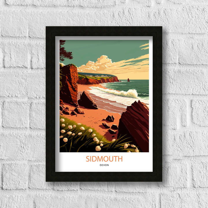 Sidmouth Travel Poster