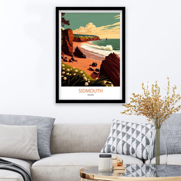 Sidmouth Travel Poster