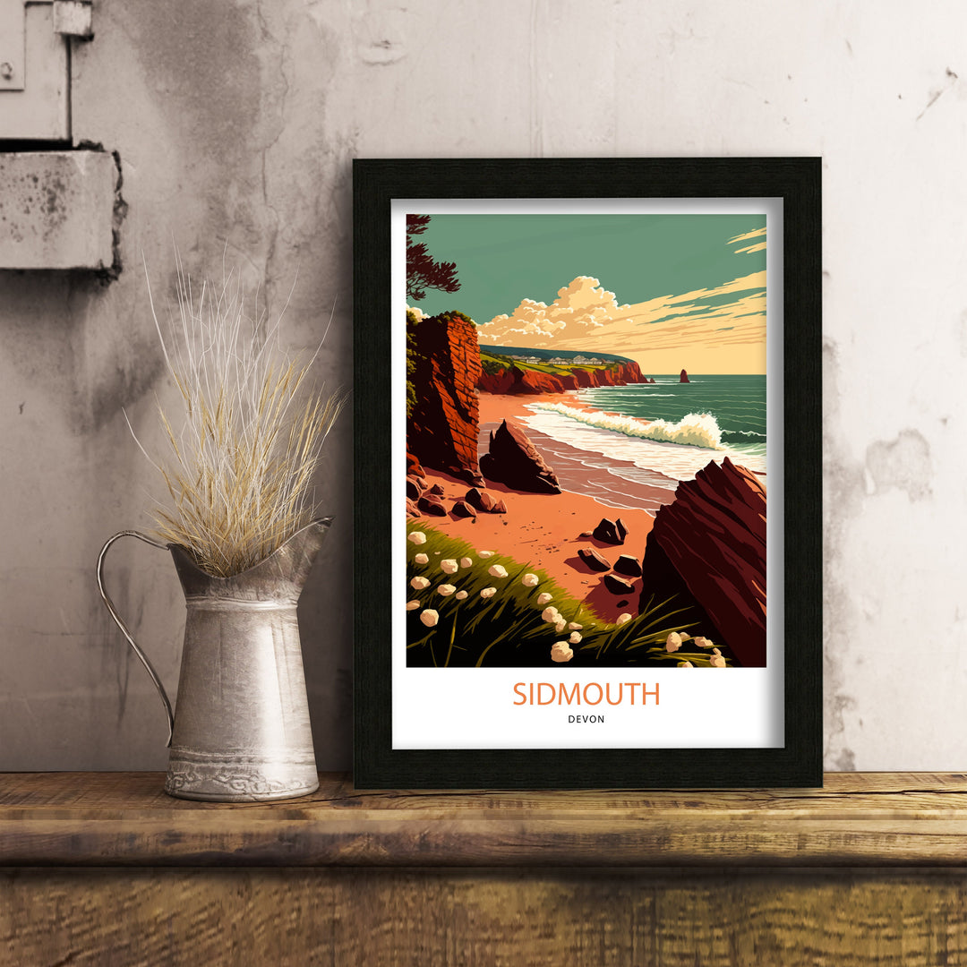 Sidmouth Travel Poster